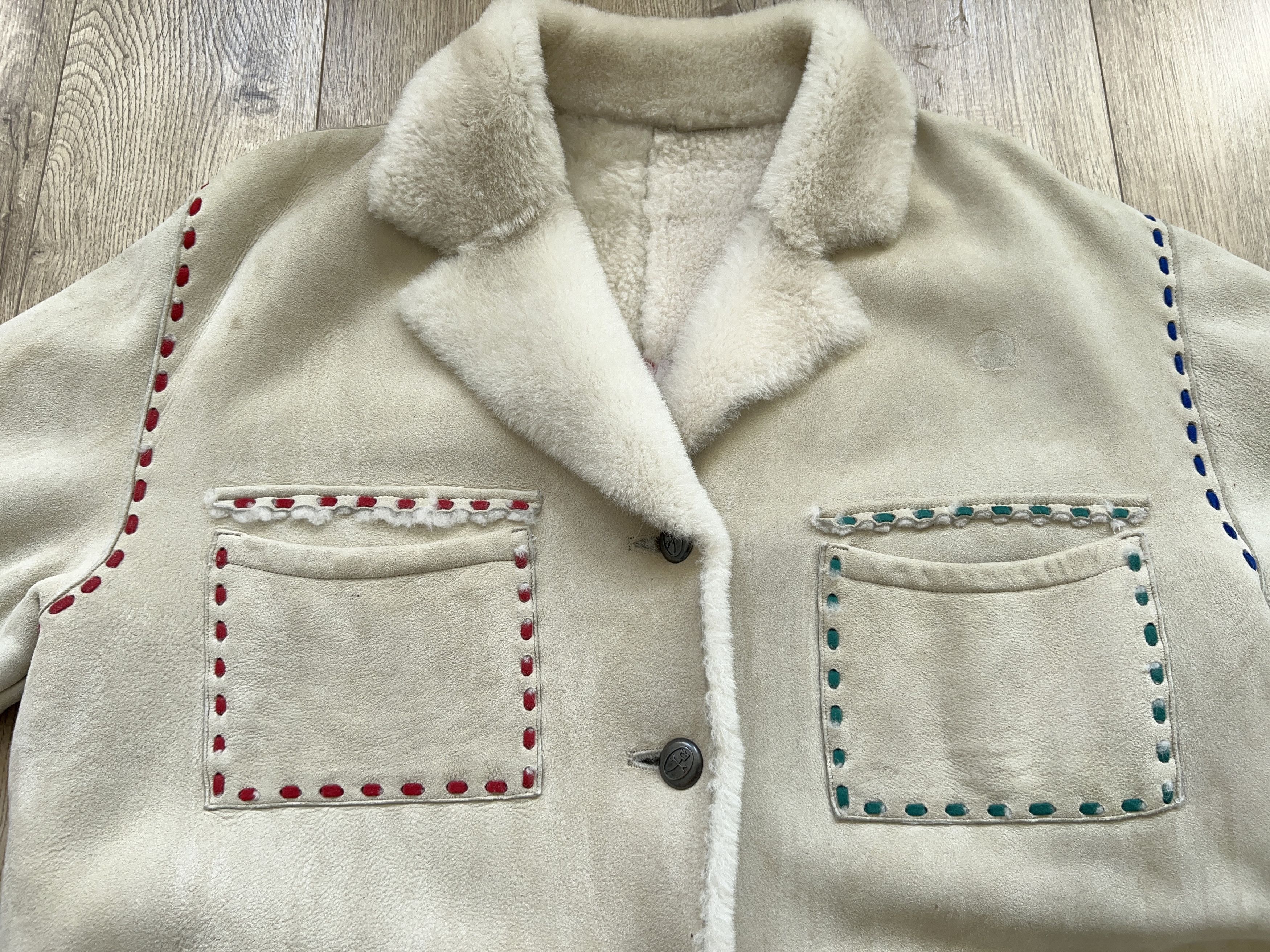 Designer × Jean Charles De Castelbajac Unique Castelbajac Tricot Sheepskin Coat Jacket Shearling Size M / US 6-8 / IT 42-44 - 5 Thumbnail
