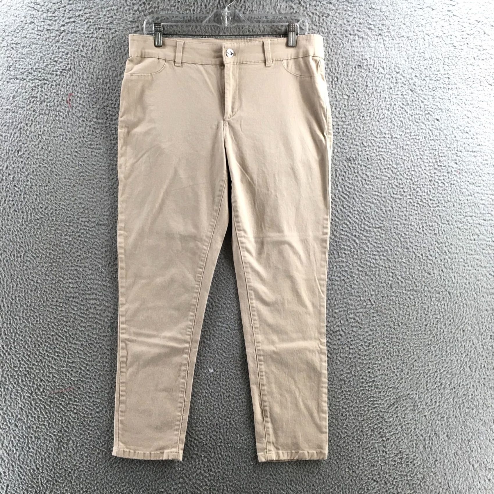 Calvin Klein Calvin Klein Pants 10 Khaki Stretch Skinny Chino Regular Fit Zip Fly Womens Size 32" / US 10 / IT 46 - 2 Thumbnail