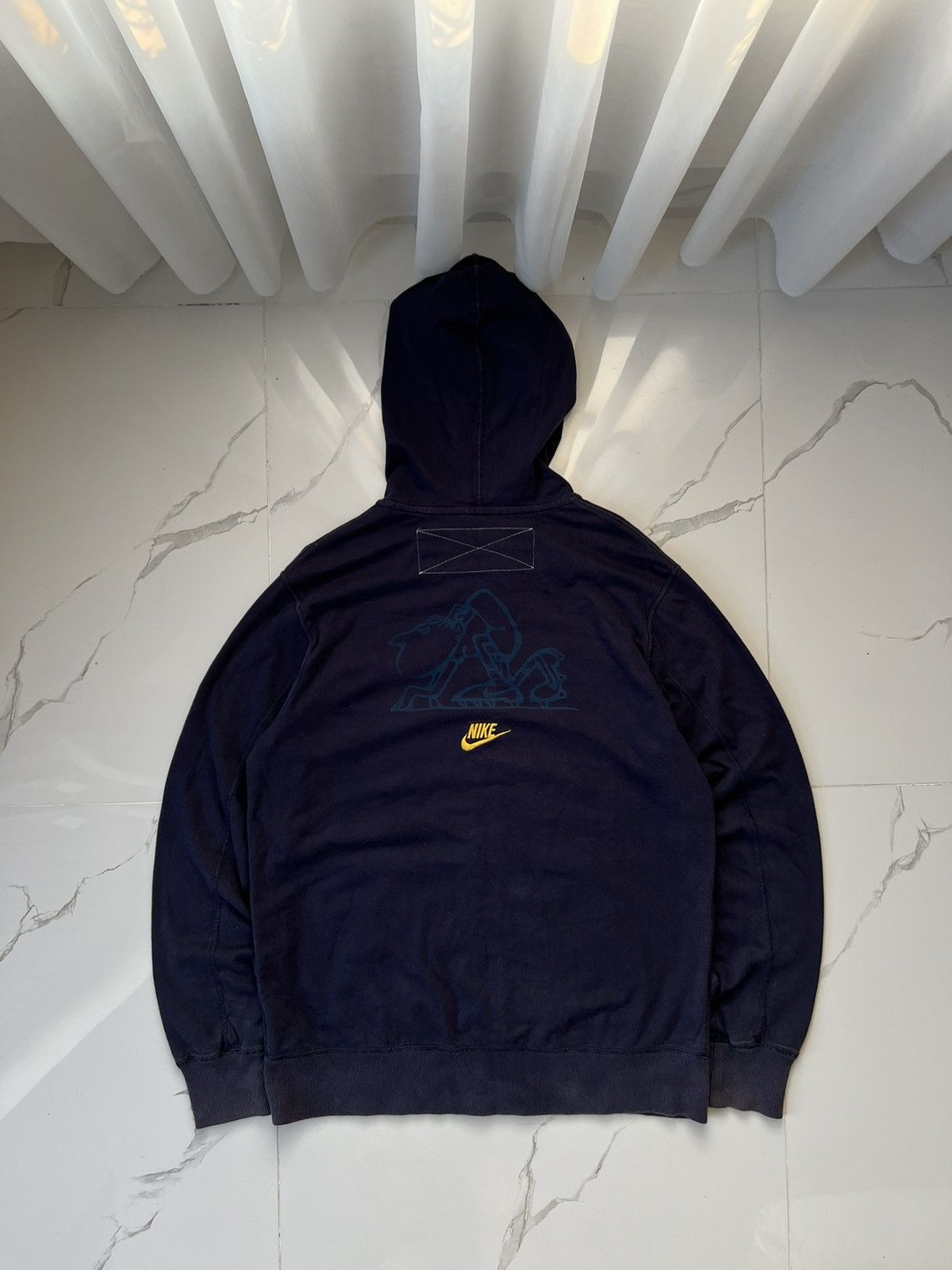 Nike 00’s NIKE RACE OFFICIAL MULTI SWOOSH LOGO Y2K ZIP HOODIE Size US XL / EU 56 / 4 - 1 Thumbnail