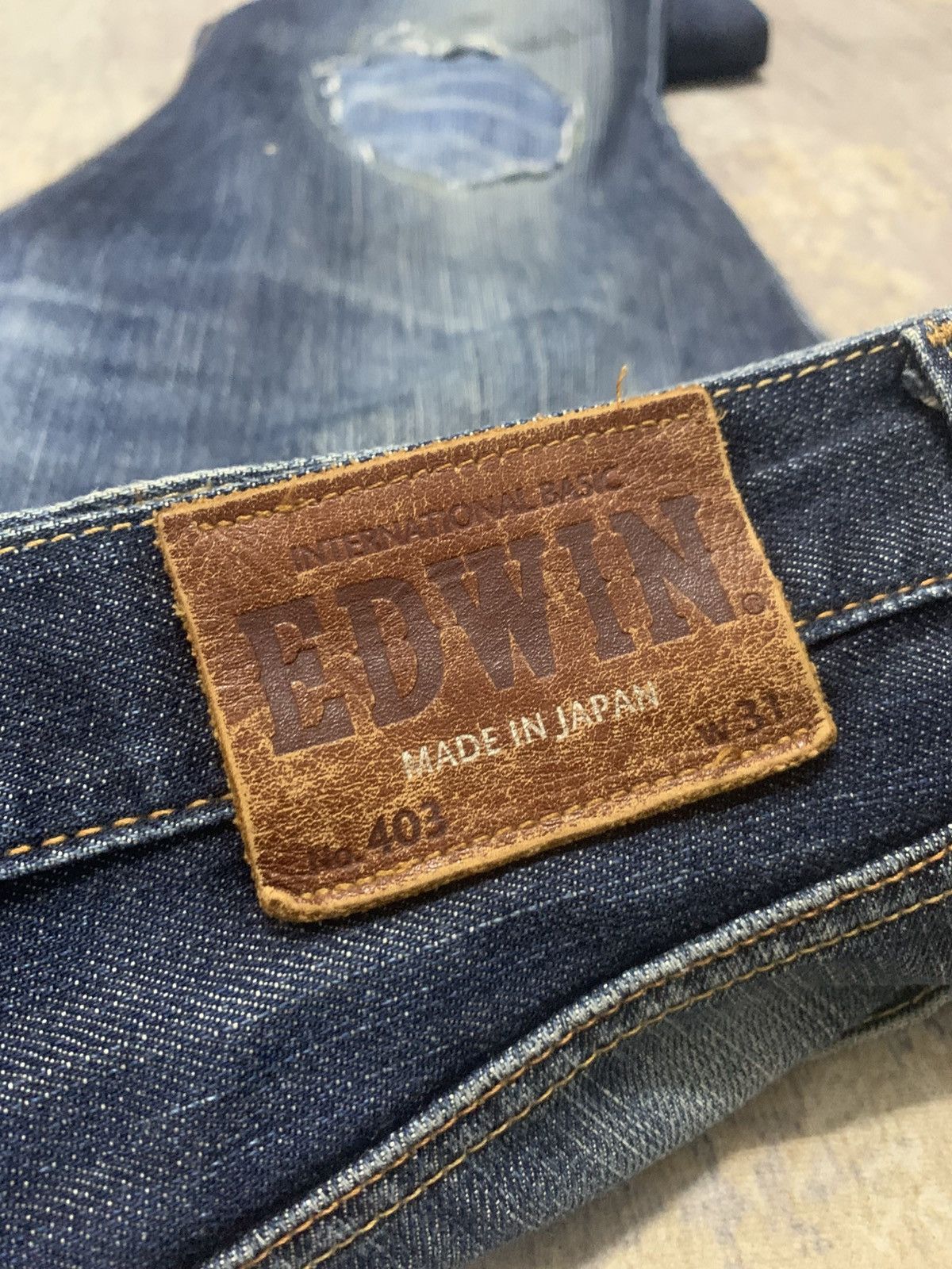Japanese Brand Edwin Made In Japan Patchwork Jeans Size US 34 / EU 50 - 12 Thumbnail