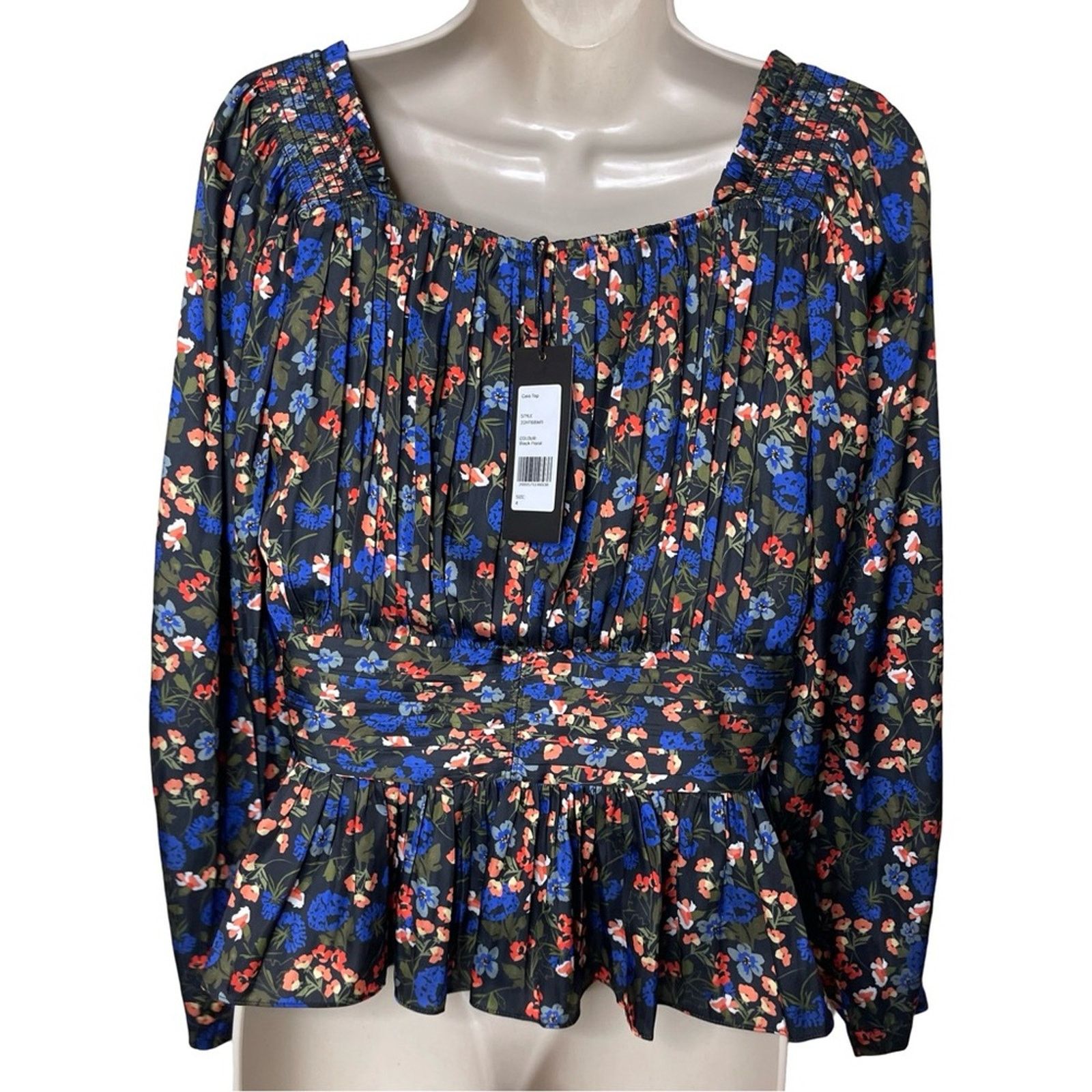 Hunter Bell NWT Hunter Bell Black Floral Caro Top Blouse sz 4 Size S / US 4 / IT 40 - 4 Thumbnail