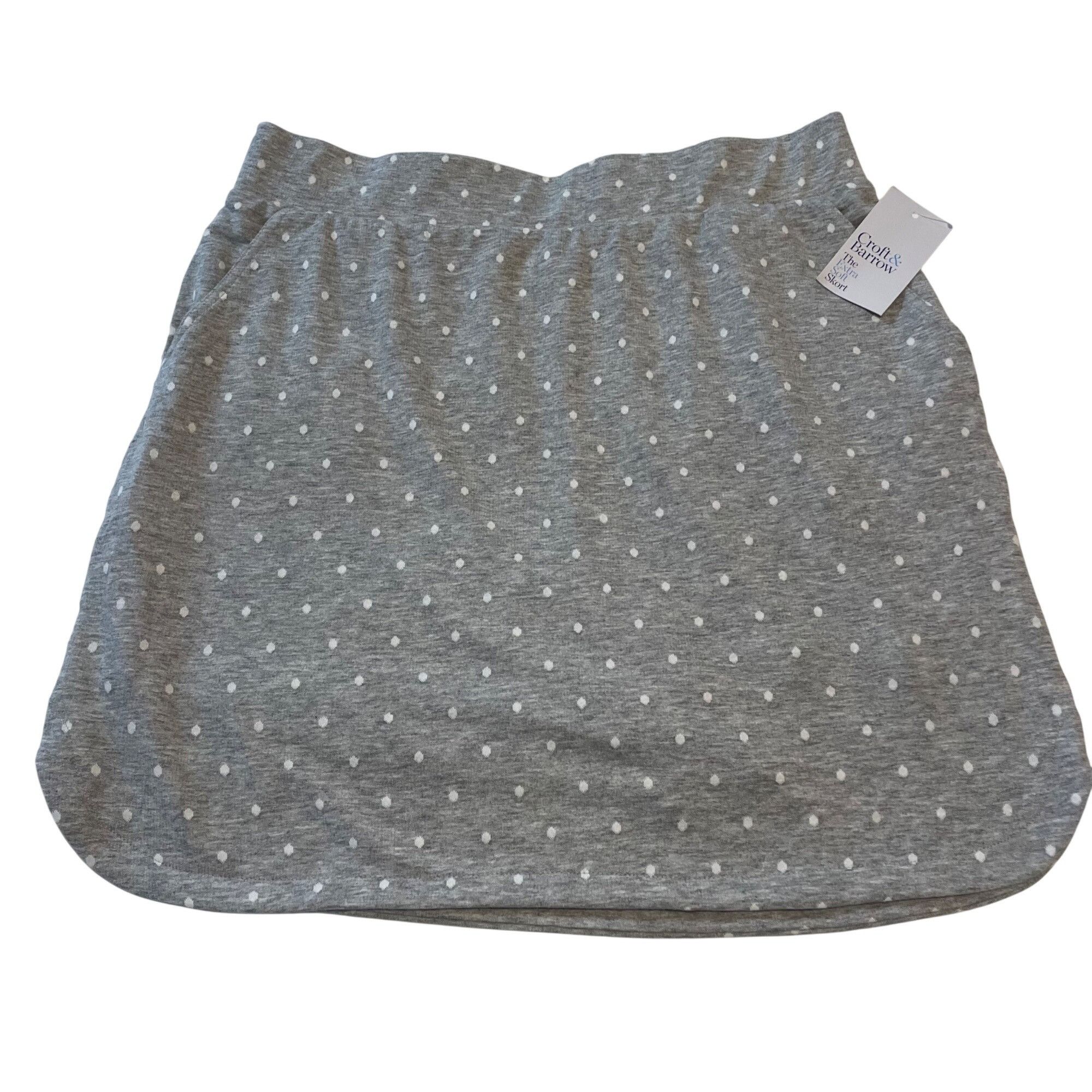 Croft & Barrow Croft & Barrow Womens Gray Polka Dot Extra Soft Skort - Easy Size 28" / US 6 / IT 42 - 1 Thumbnail