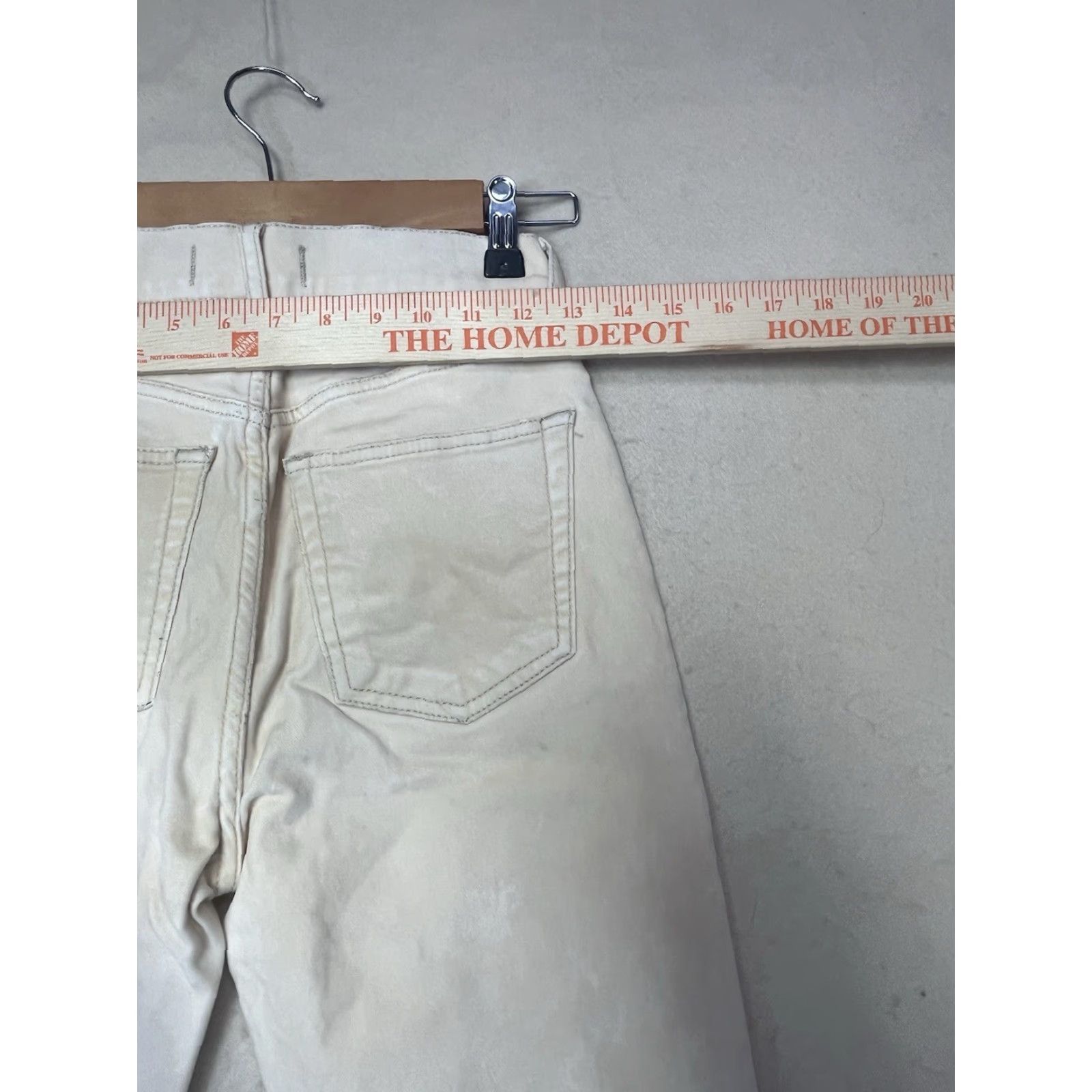 Vintage WE THE FREE Womens Pants Skinny Velvet Ivory Button Fly 25 Size Womens Size 42" / US 20 - 3 Thumbnail