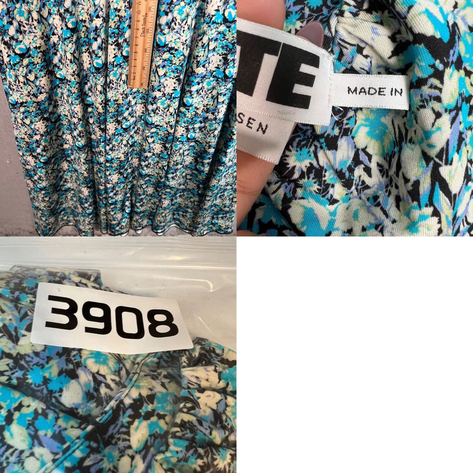 Vintage Rotate Birger Christensen Floral Midi Dress Size 8 Keyhole Detail Long Sleeves Size M / US 6-8 / IT 42-44 - 8 Thumbnail
