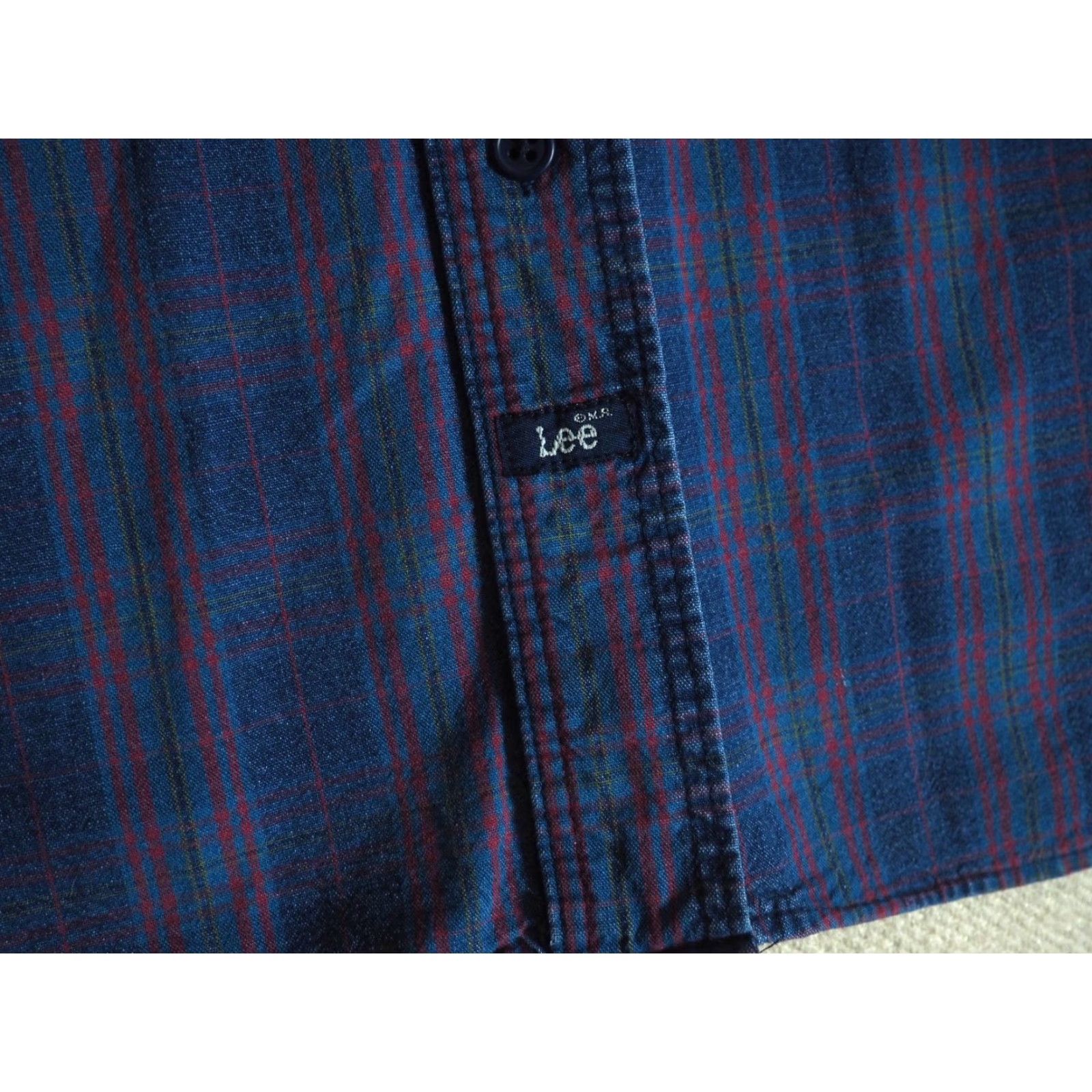 Lee VINTAGE Lee USA Made Blue Plaid Cotton Pocket Printed Flannel Shirt Mens S Size US S / EU 44-46 / 1 - 6 Thumbnail