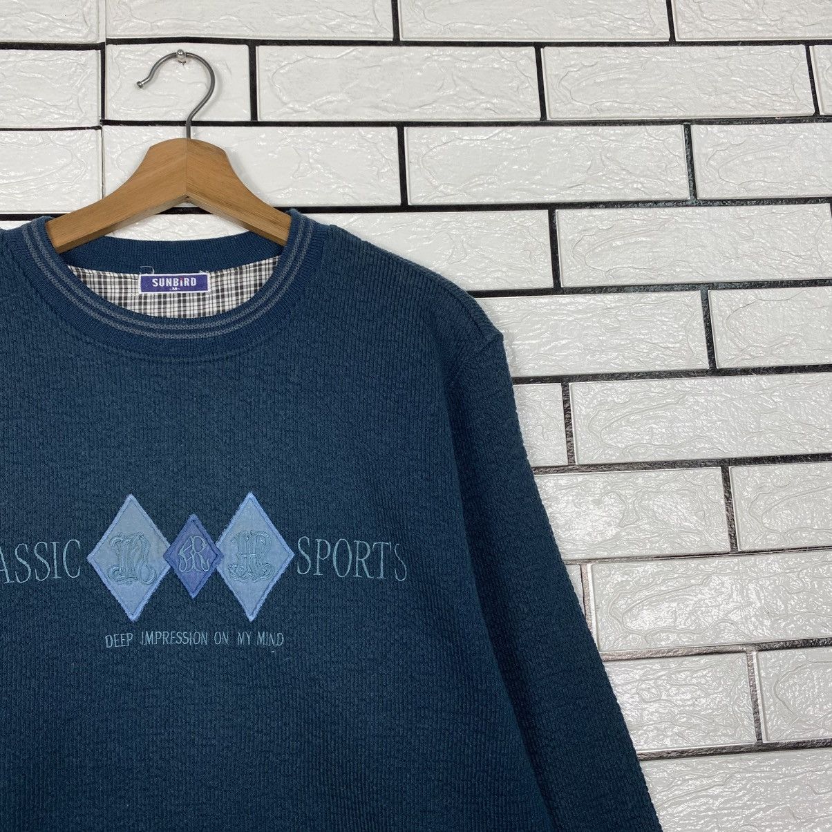 Japanese Brand Vintage Sweatshirt Indigo Sunbird Issey Miyake Size US M / EU 48-50 / 2 - 7 Thumbnail