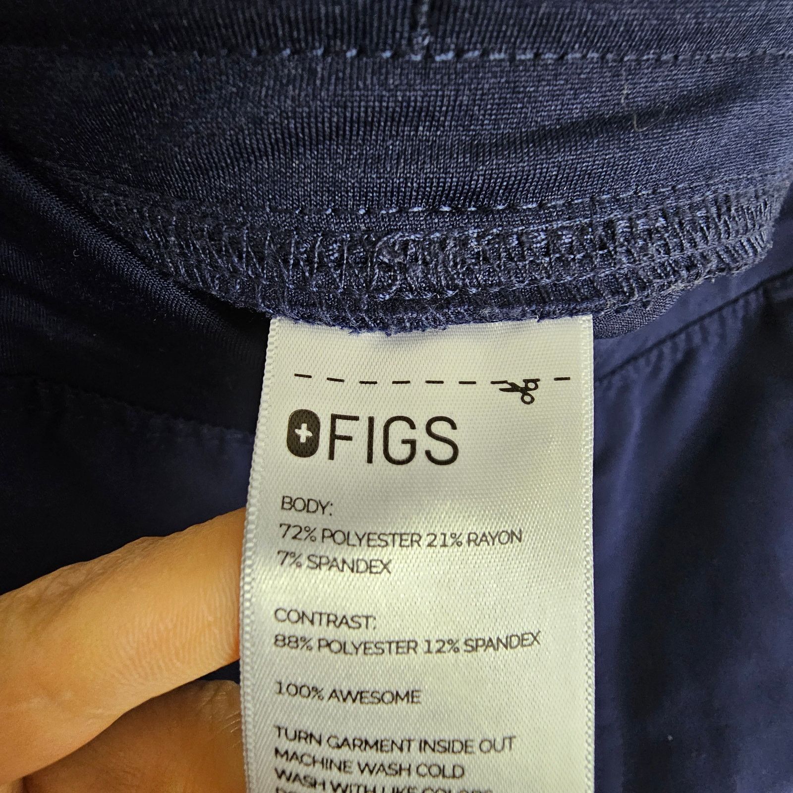 Figue Figs Scrub Pants Navy Blue Uniform Bottoms Work Pants XXL Size 42" / US 20 - 6 Thumbnail