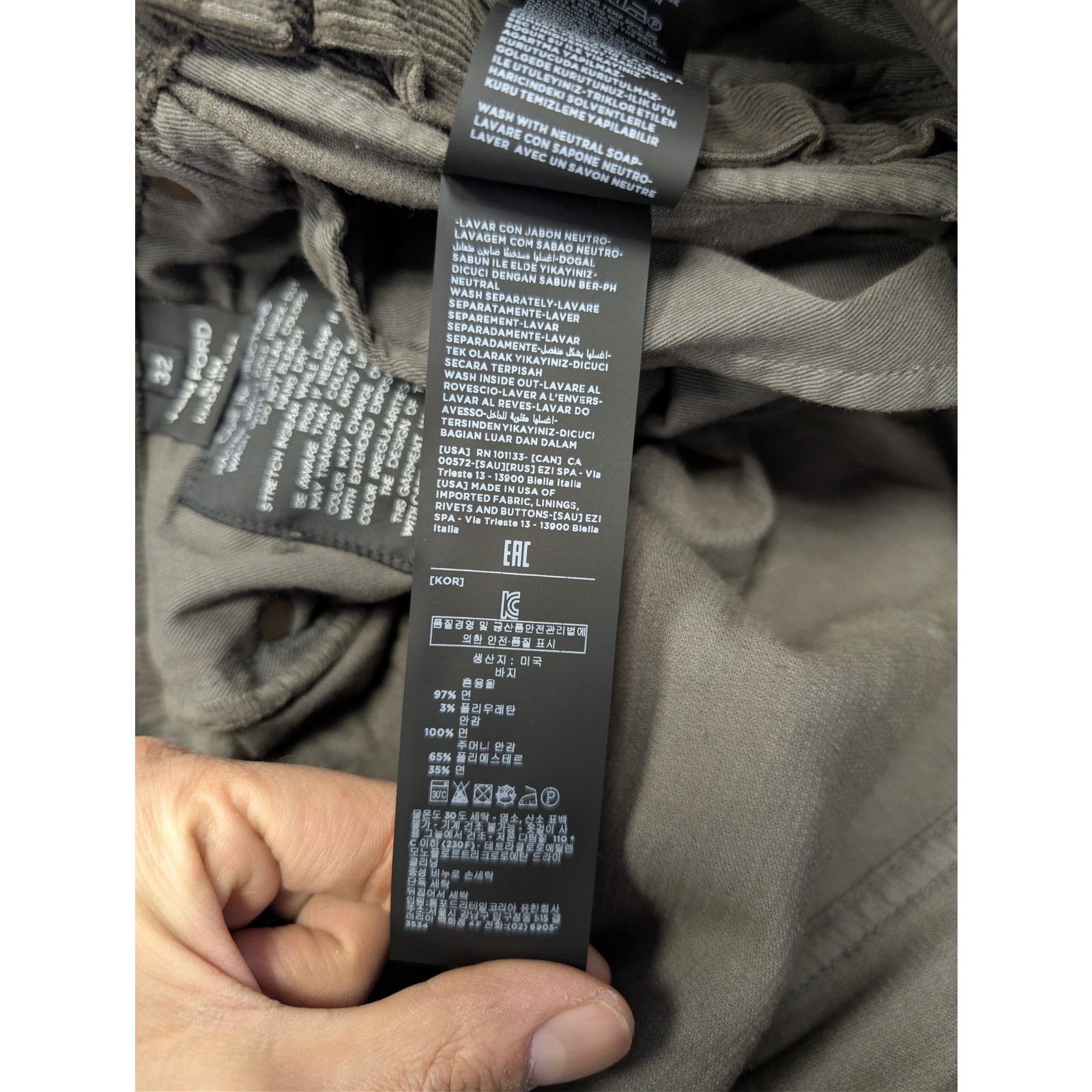 Tom Ford o1rshd1 Slim Fit Denim Jeans in Charcoal Size US 32 / EU 48 - 20 Thumbnail