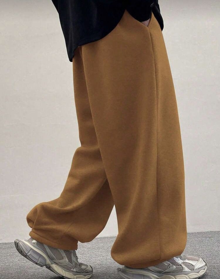 Japanese Brand Wide-Leg Baggy Fleece Sweatpants Oversized Joggers Size US 30 / EU 46 - 1 Thumbnail