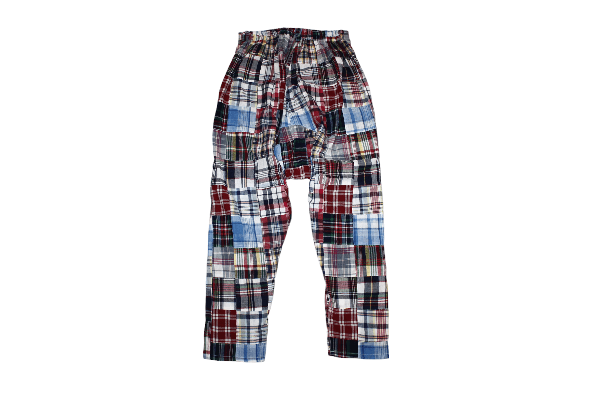 20471120 100% Cotton. Tartan Patchwork Drop Crotch Casual Pants Size US 30 / EU 46 - 2 Thumbnail