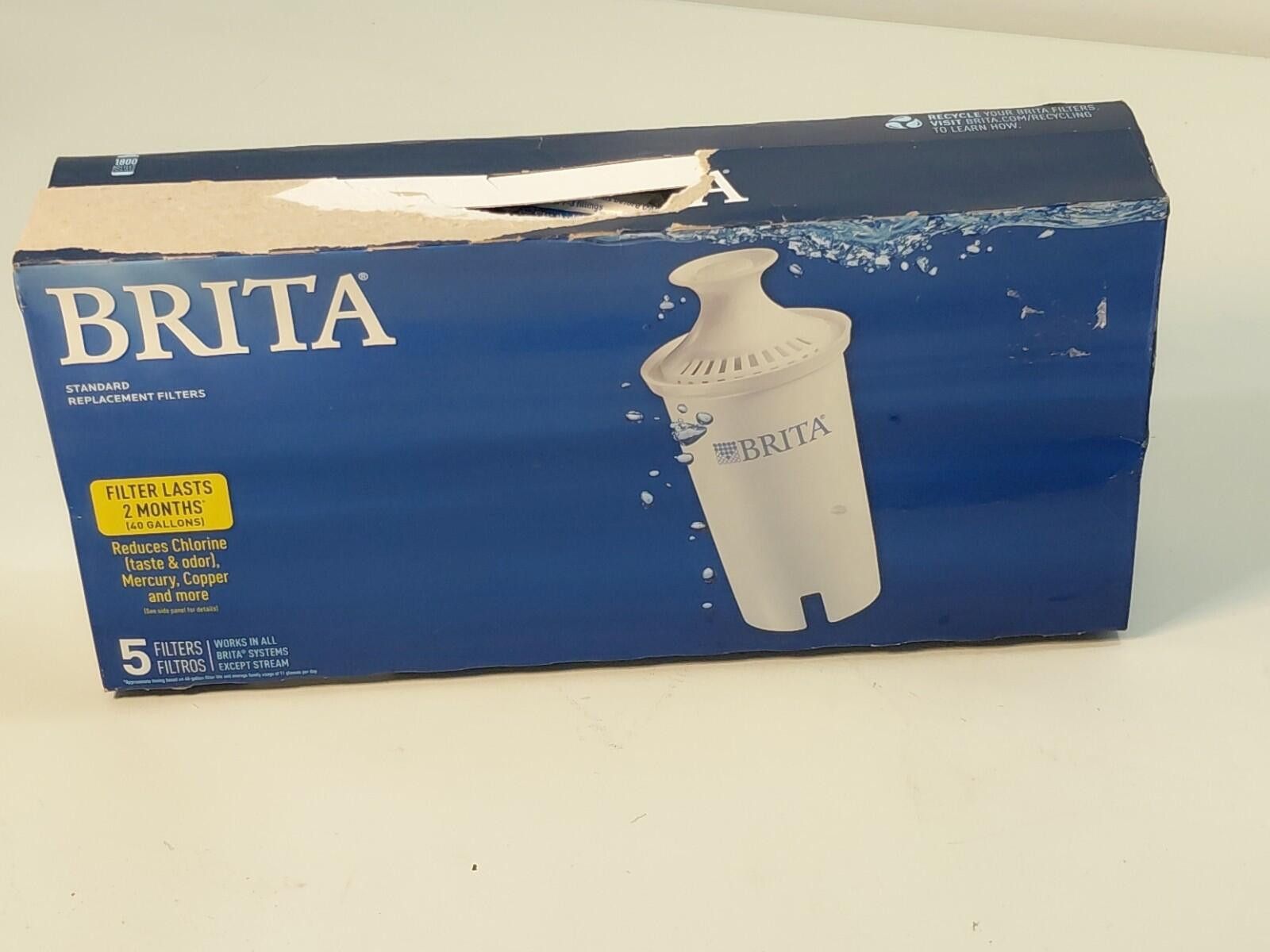 Brigade Brita lot 5 OEM Standard Replacement Water Filters Sealed Size ONE SIZE - 1 Thumbnail