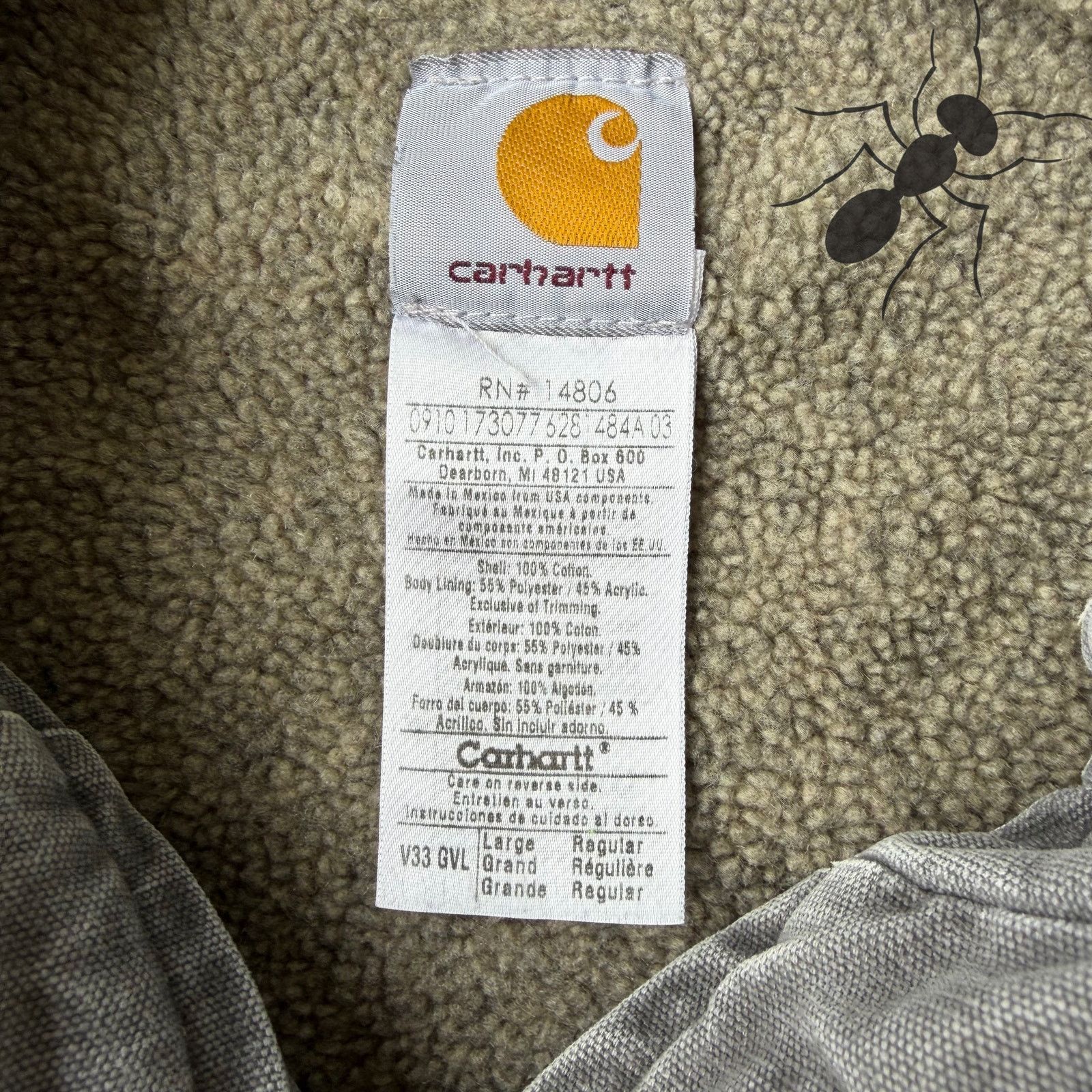 Carhartt × Vintage Carhartt V33 GVL gray Sherpa work wear vest Size US L / EU 52-54 / 3 - 3 Thumbnail