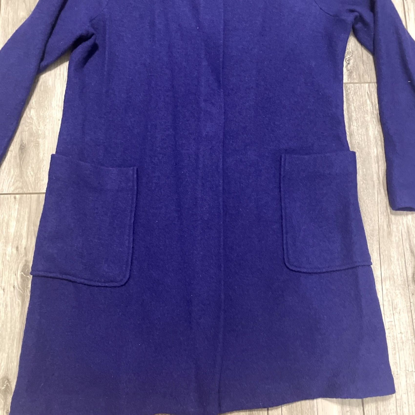 Vintage Max Studio Coat Wool Blend Full Zip M Purple Women Overcoat Pockets Size M / US 6-8 / IT 42-44 - 2 Thumbnail