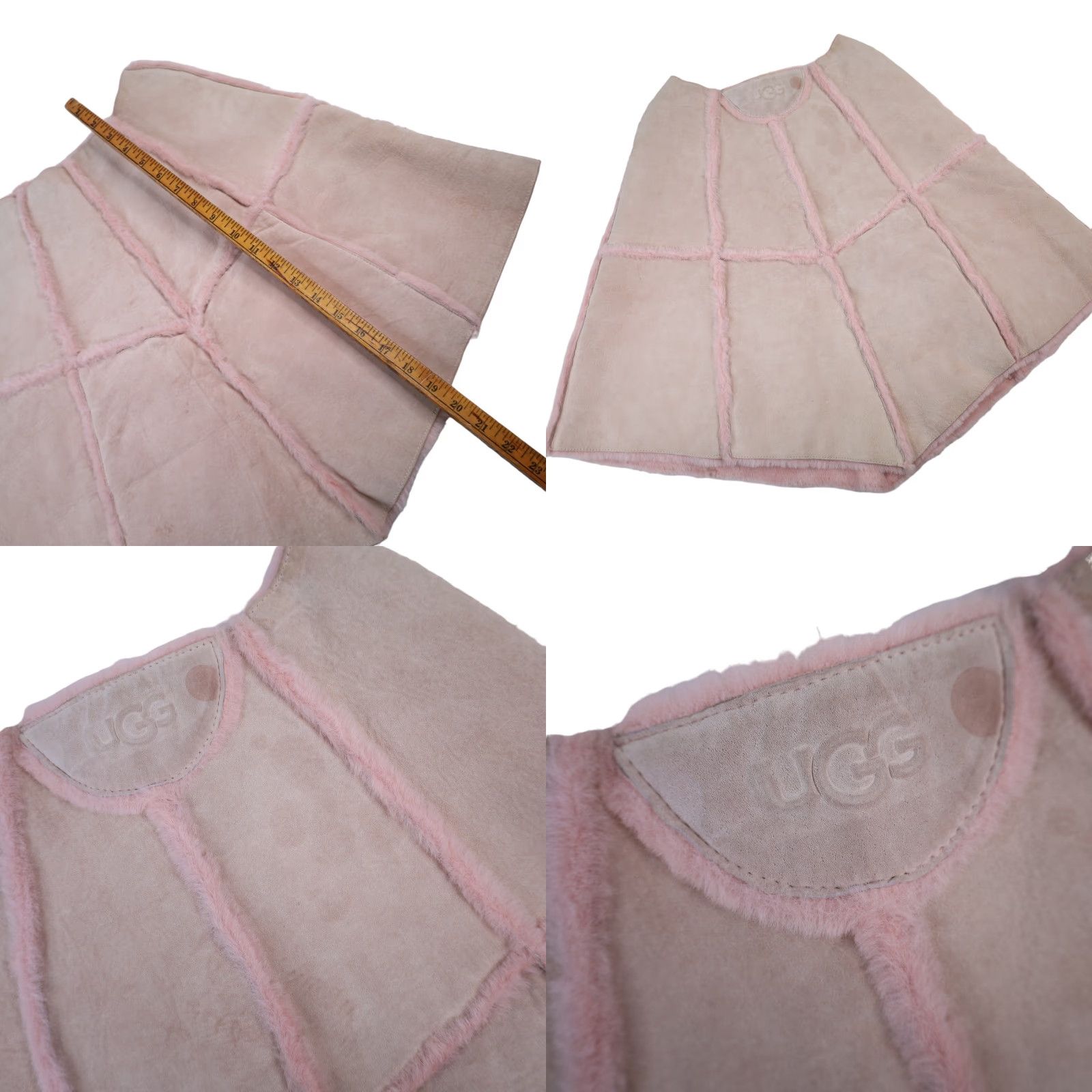 Ugg UGG Leather Sherling Lined Skirt Pink Womens Small / Medium Size 28" / US 6 / IT 42 - 8 Thumbnail