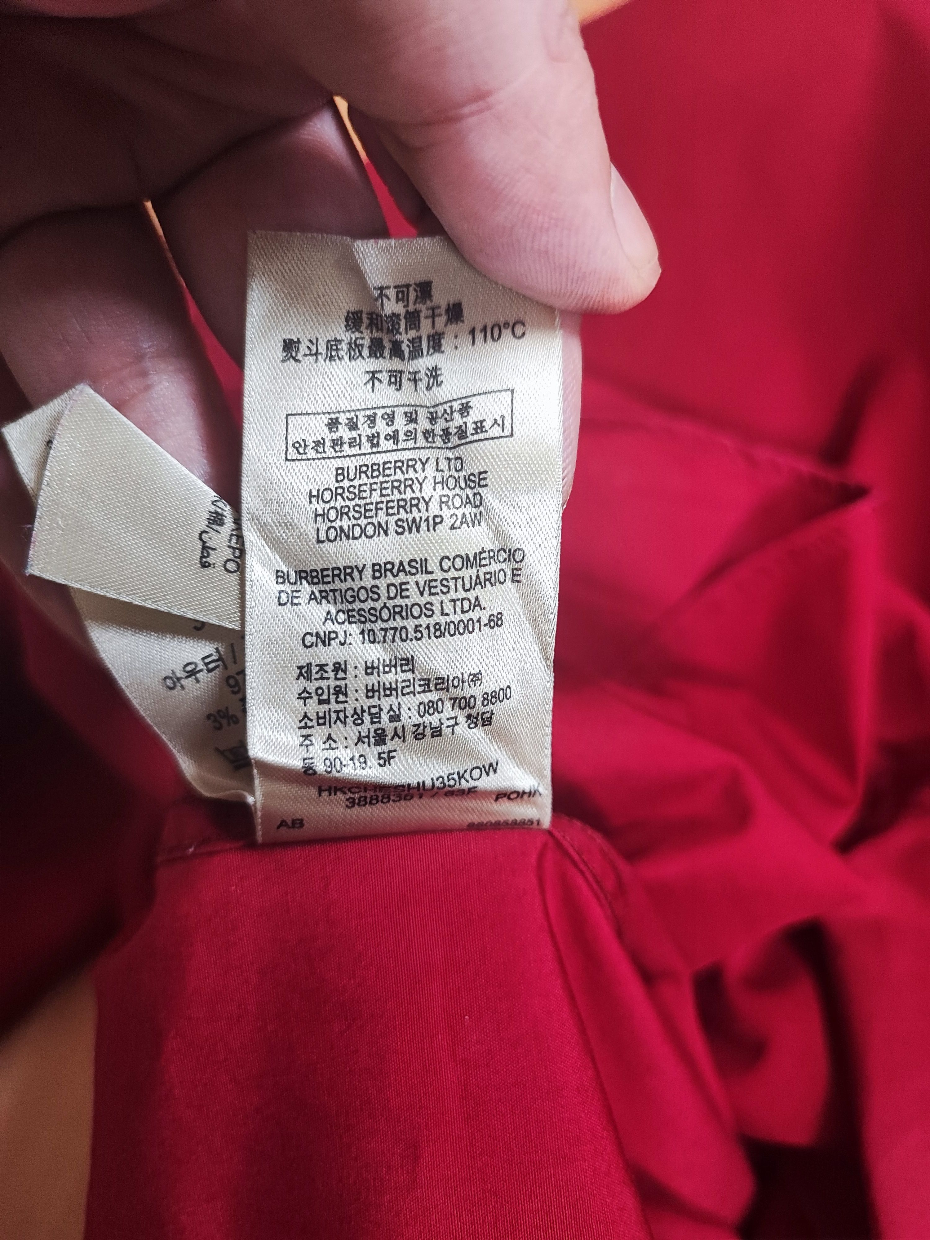 Burberry Rare Burberry shirt size M Bordeaux Size US M / EU 48-50 / 2 - 9 Thumbnail