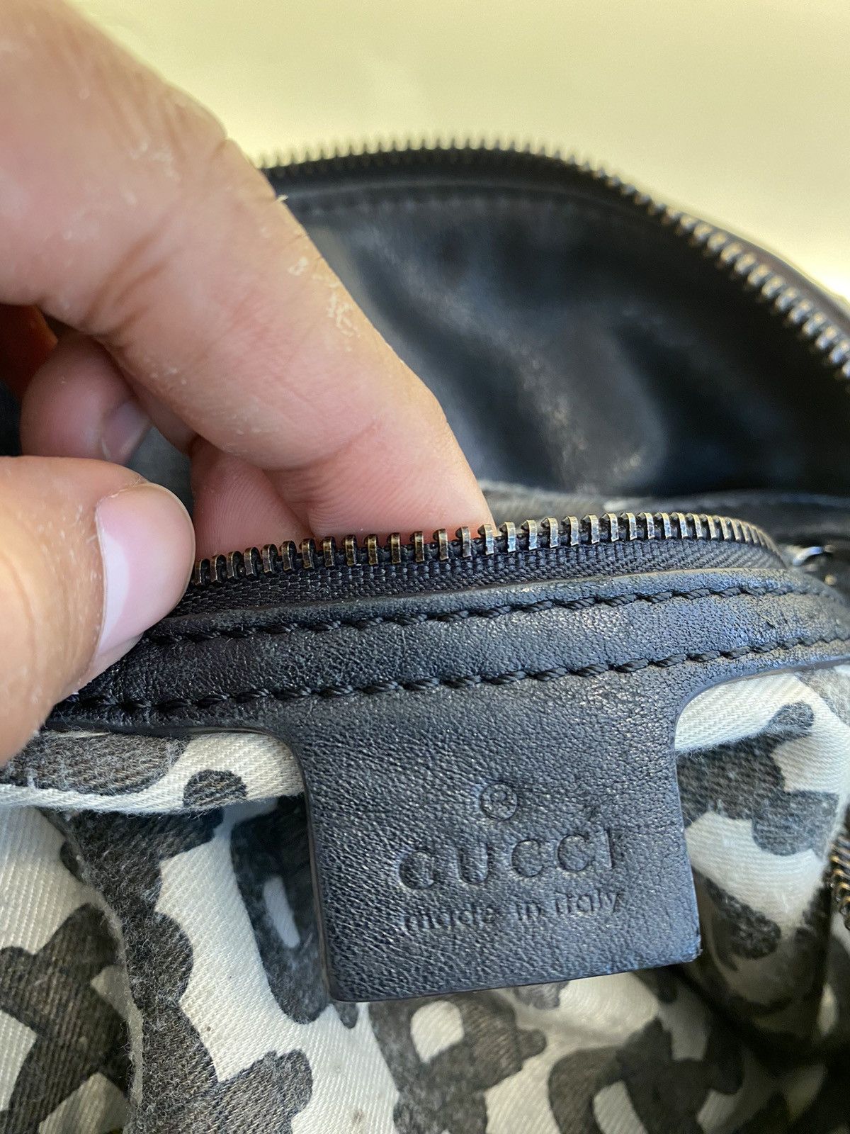 Gucci Gucci 228838 Medium Galaxy Black Leather 2Way Bag Size ONE SIZE - 5 Thumbnail