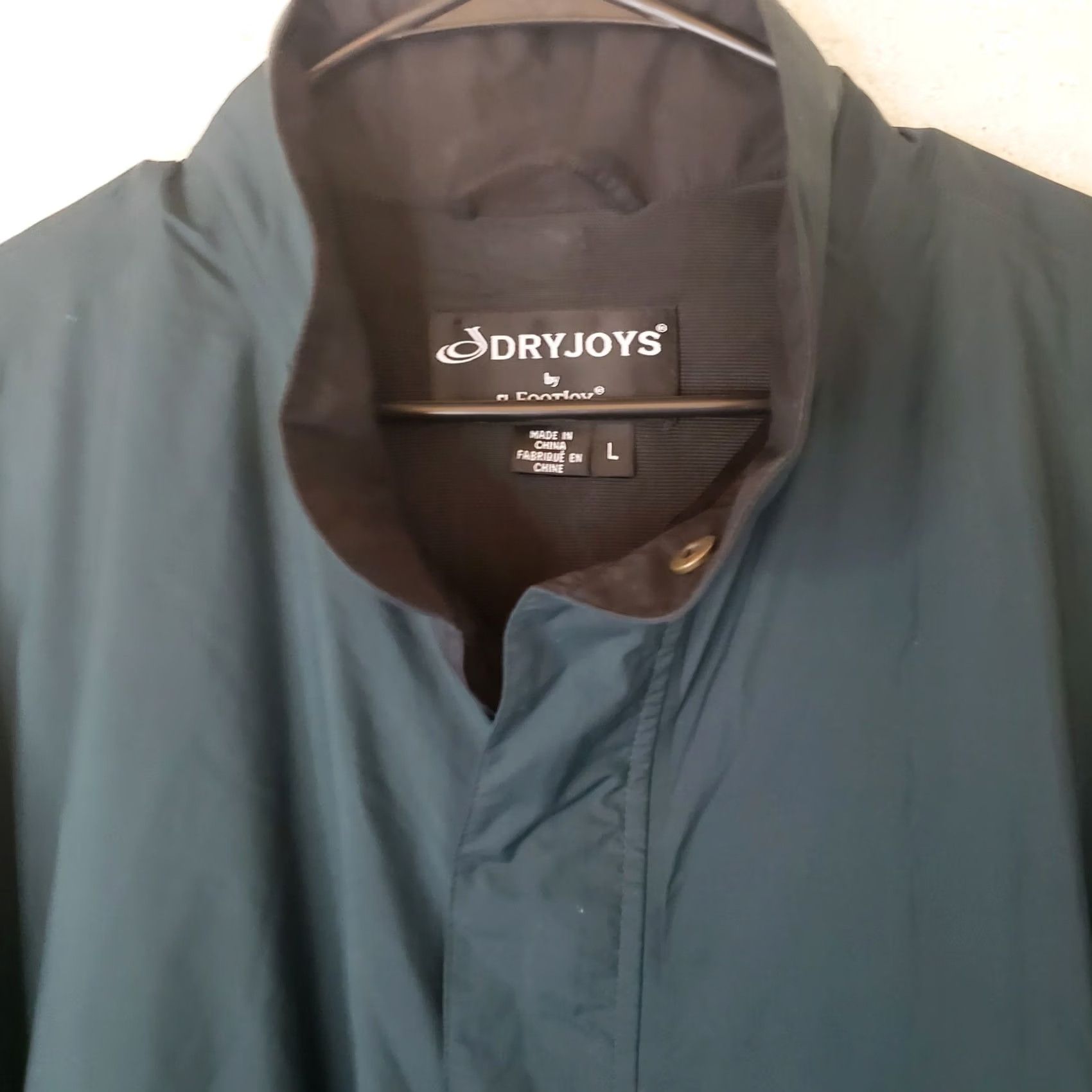 Footjoy FootJoy Dryjoys Windbreaker 1/2 Zip Pullover Shirt Jacket L Green Golf Windproof Water Resistant Casual Travel Workwear Mens Size US L / EU 52-54 / 3 - 6 Thumbnail