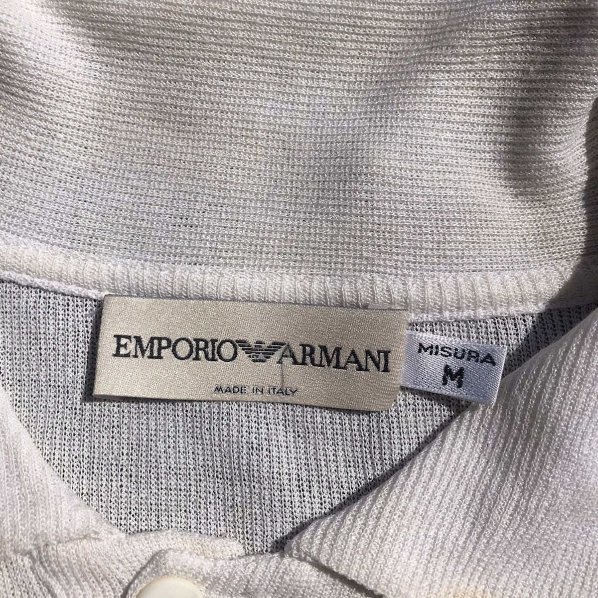Emporio Armani × Vintage Vintage Emporio Armani White Knitted Size M Misura M Size US M / EU 48-50 / 2 - 3 Thumbnail