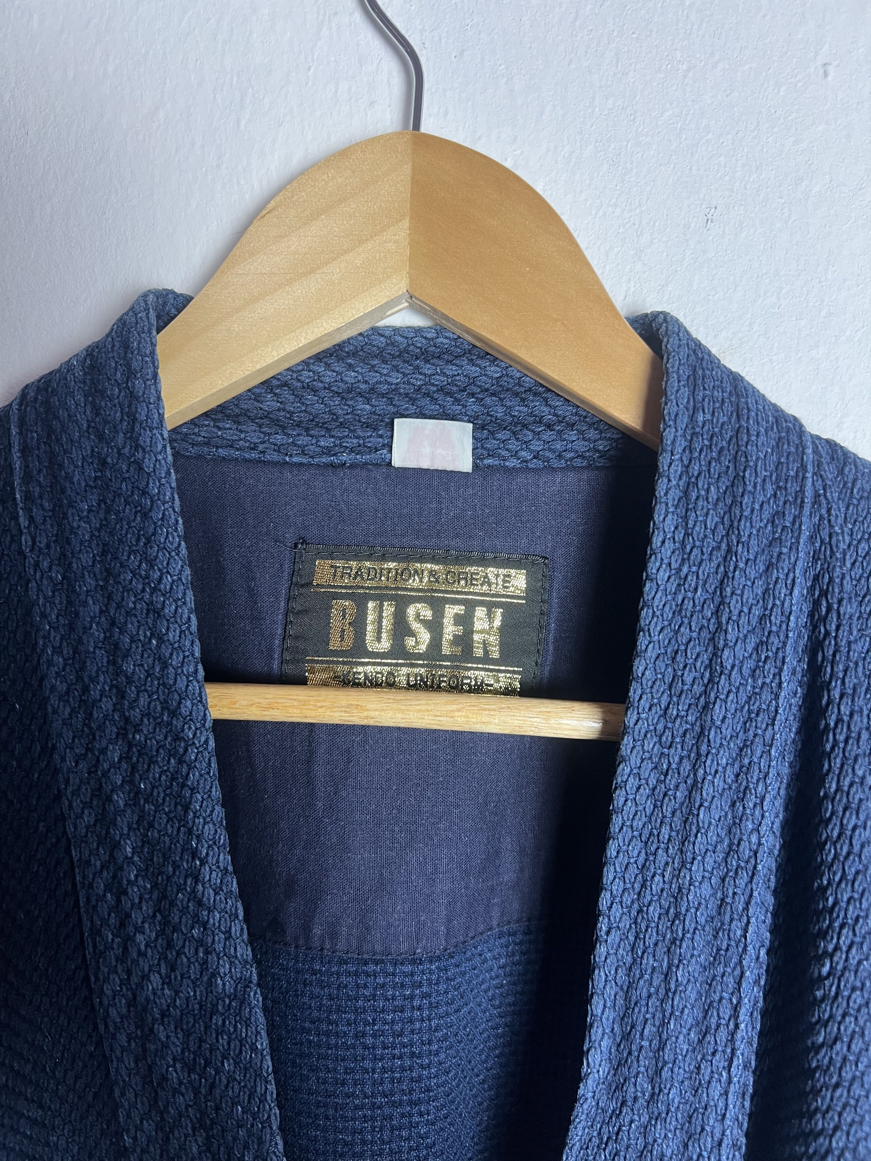 Japanese Brand Vintage Kendo Busen Dyed Indigo Kimono Size US L / EU 52-54 / 3 - 5 Thumbnail