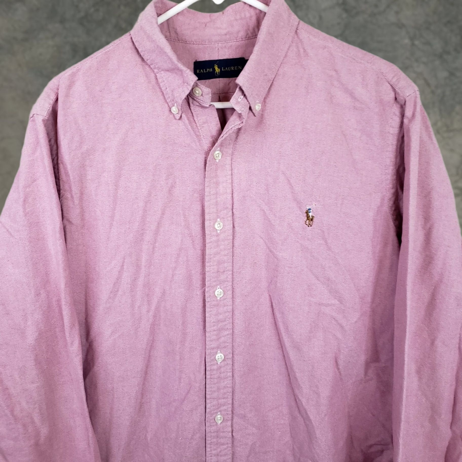 Ralph Lauren Ralph Lauren Shirt XL Pink Button-Up Long Sleeve Chambray Cotton Multicolor Logo Embroidered Classic Men’s Button-Down Casual Size US XL / EU 56 / 4 - 1 Thumbnail