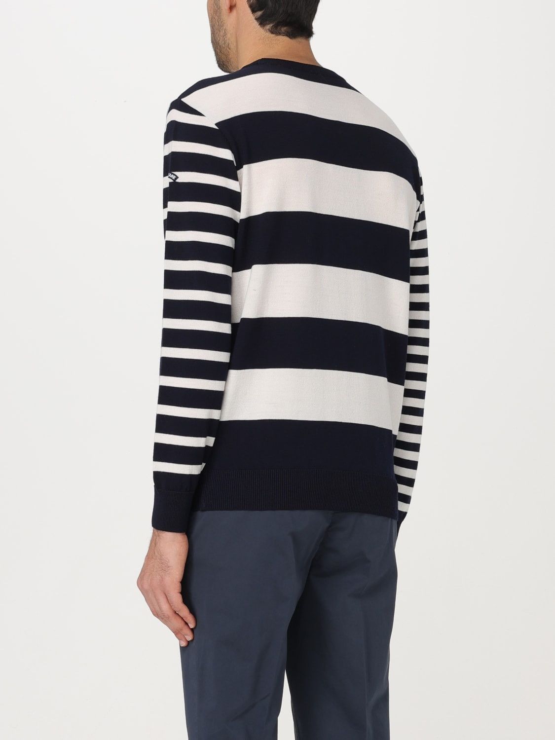 Paul & Shark PAUL & SHARK cream & navy blue striped wool sweater Medium Size US M / EU 48-50 / 2 - 3 Thumbnail