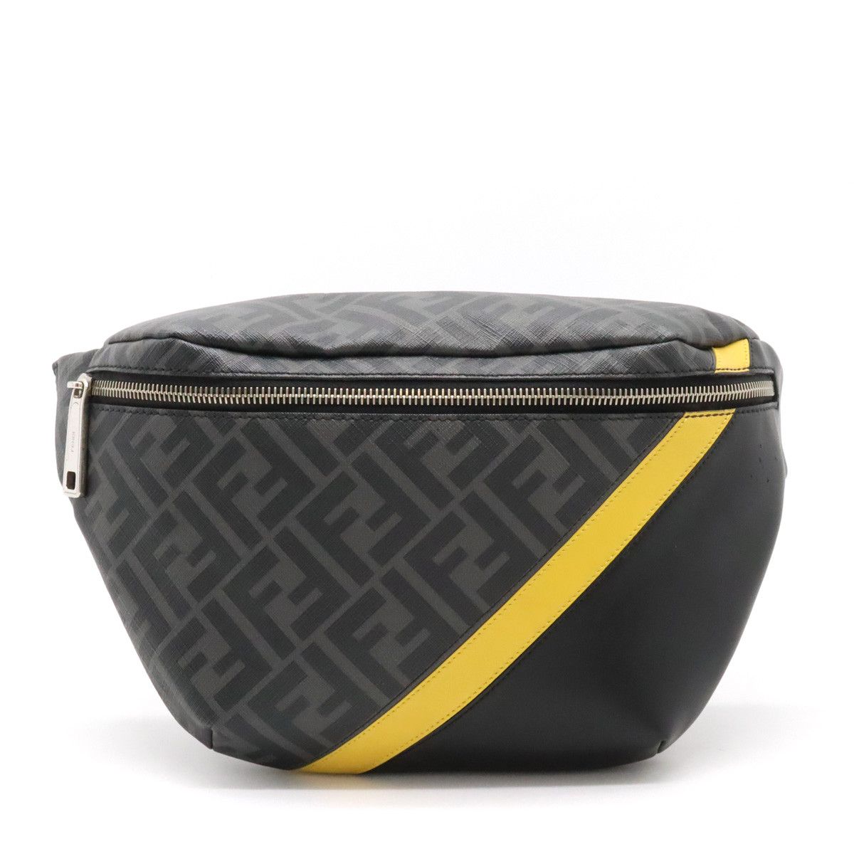 Fendi Fendi Fendi Zucca Pattern Diagonal Belt Bag Coated Canvas/Leather Canvas Belt Bag 7VA434 in Very Good Condition Size ONE SIZE - 1 Thumbnail