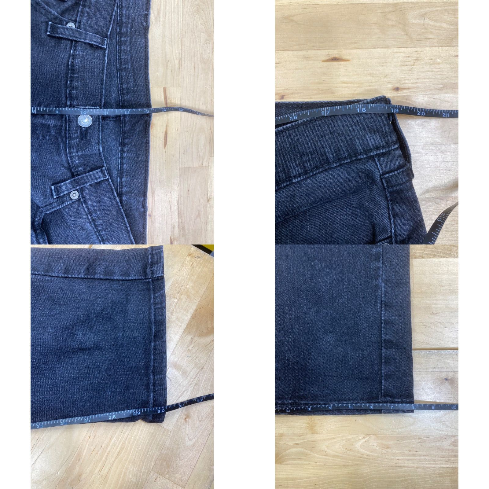 Levi's Levis 514 Jeans Mens 38x30 Black Denim Slim Straight Regular 30 Inseam Size US 38 / EU 54 - 8 Thumbnail