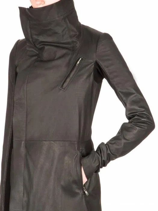 Rick Owens RICK OWENS LEATHER COAT Size US XS / EU 42 / 0 - 2 Thumbnail