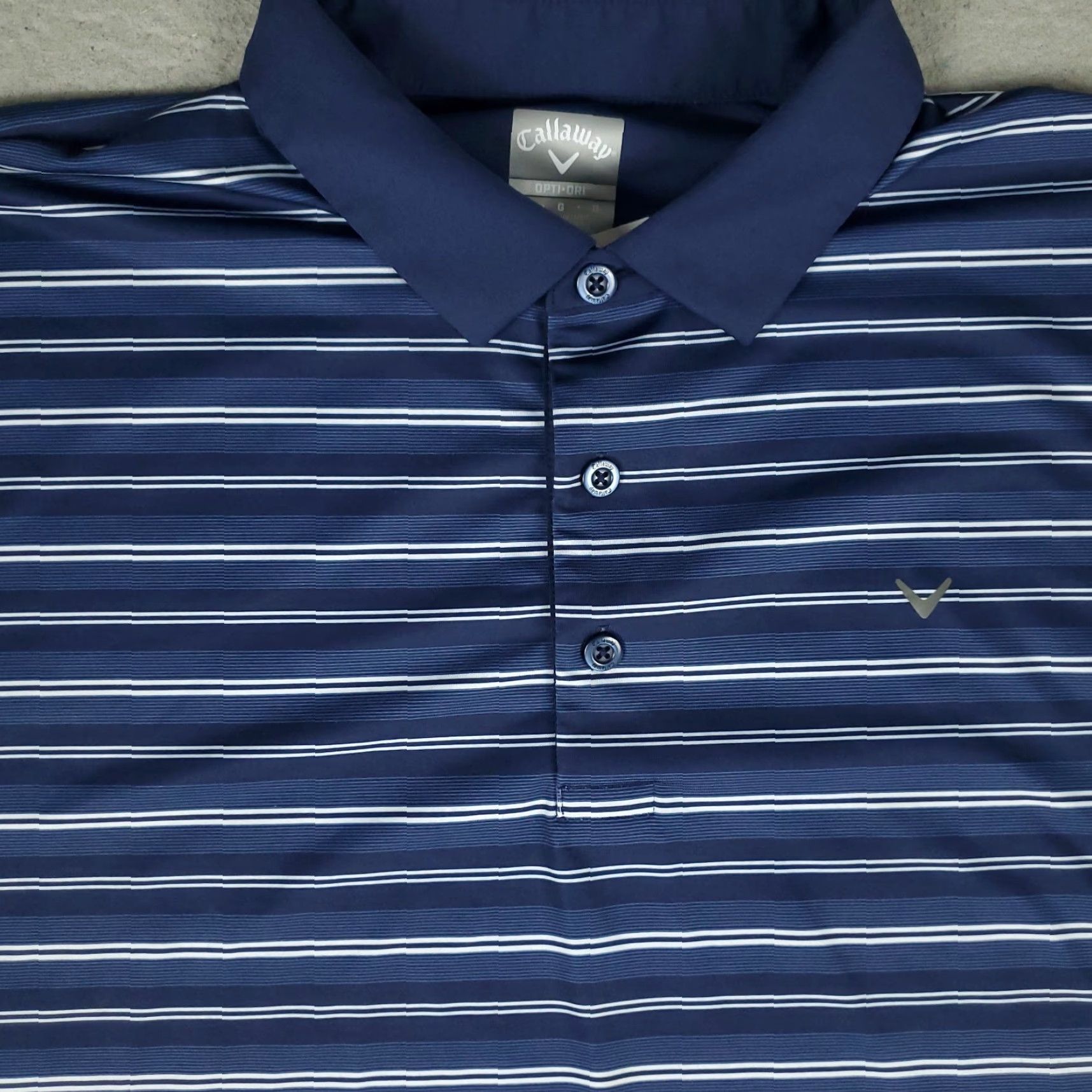 Callaway Callaway Polo Shirt Mens Large Blue Striped Opti Dri Golf Short Sleeve Polo Shirt Mens L Blue Striped Golf Opti Dri Fit Size US L / EU 52-54 / 3 - 2 Thumbnail