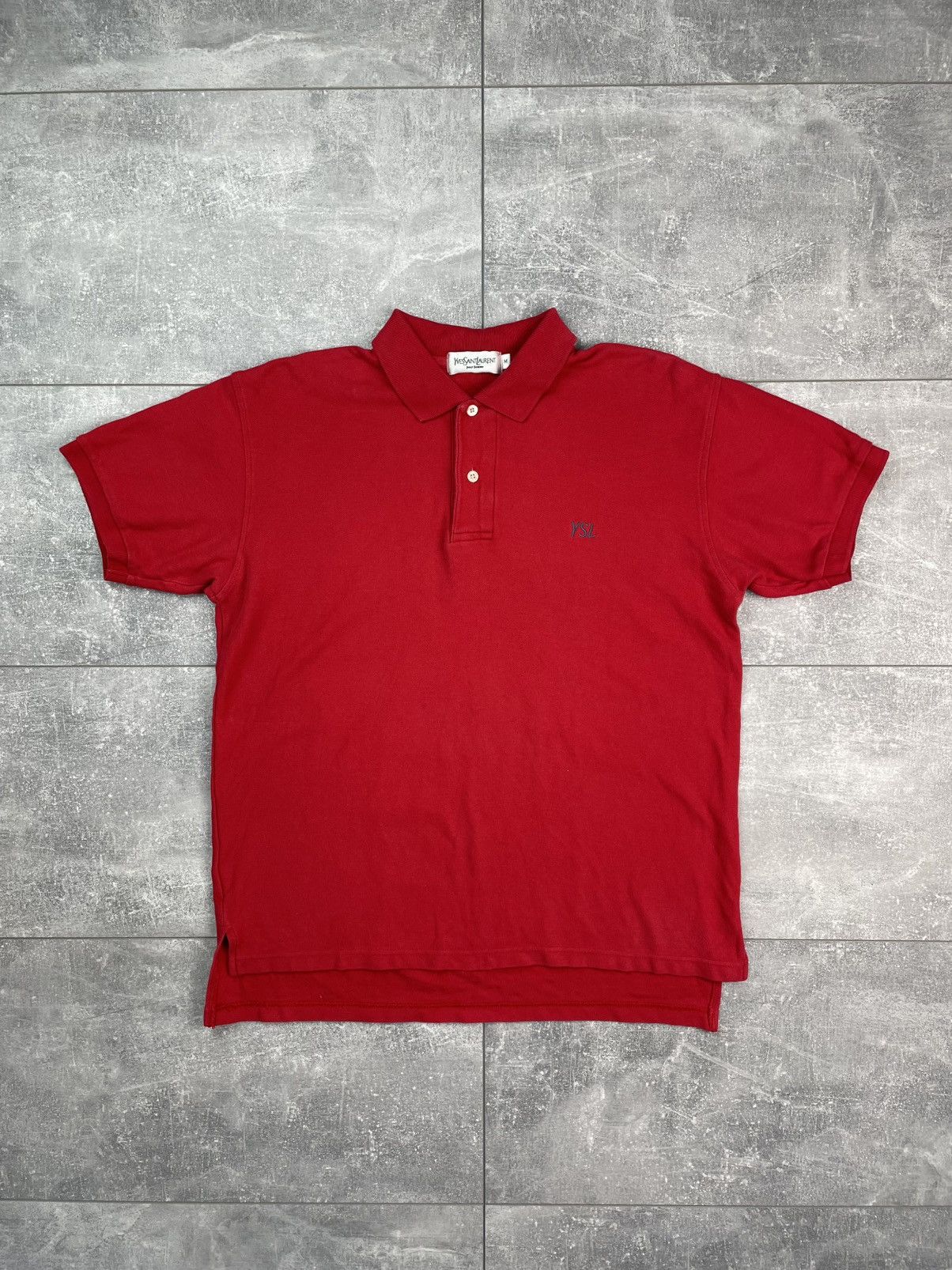 Vintage × Yves Saint Laurent Yves Saint Laurent YSL logo Polo T-shirt Size US M / EU 48-50 / 2 - 1 Thumbnail