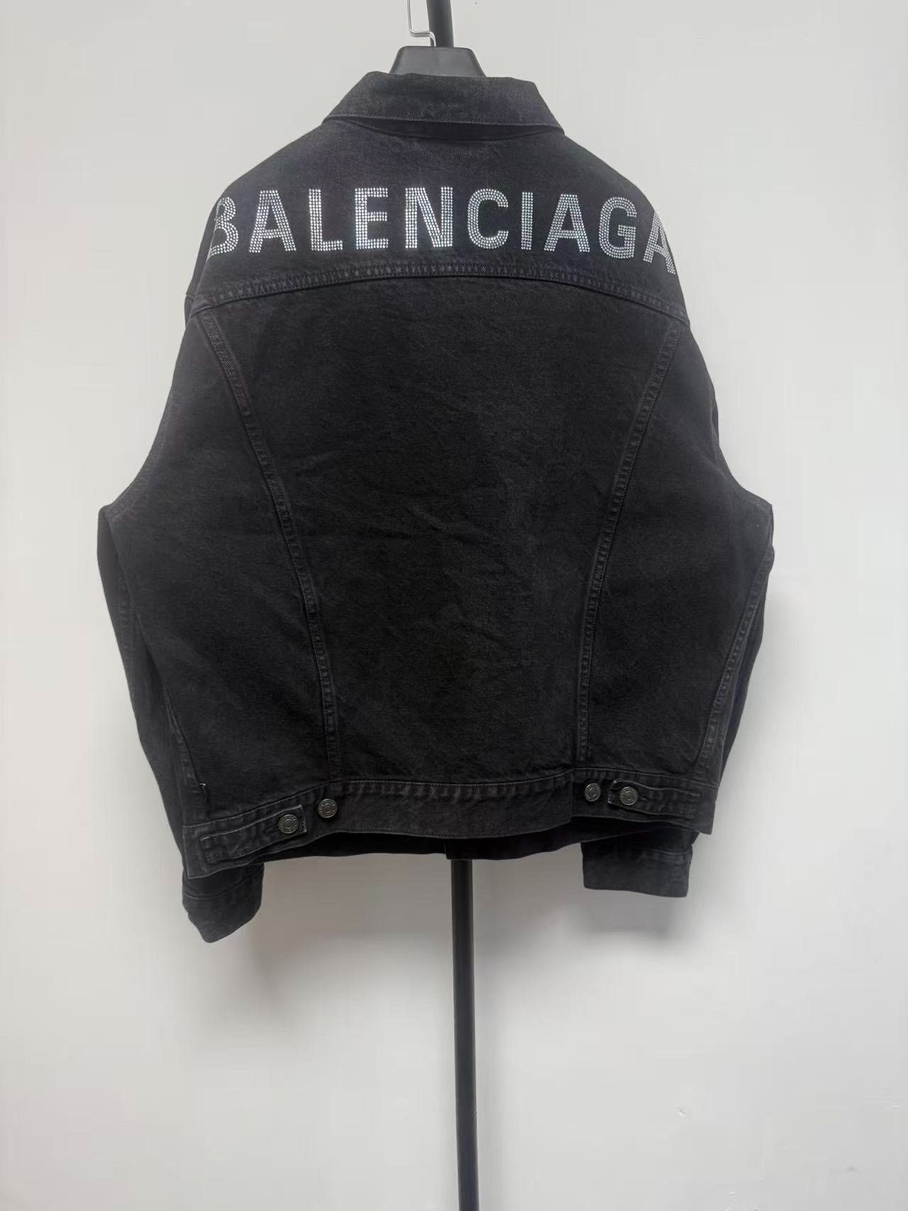 Balenciaga Balenciaga Denim Black Jacket S Women Size S / US 4 / IT 40 - 1 Thumbnail