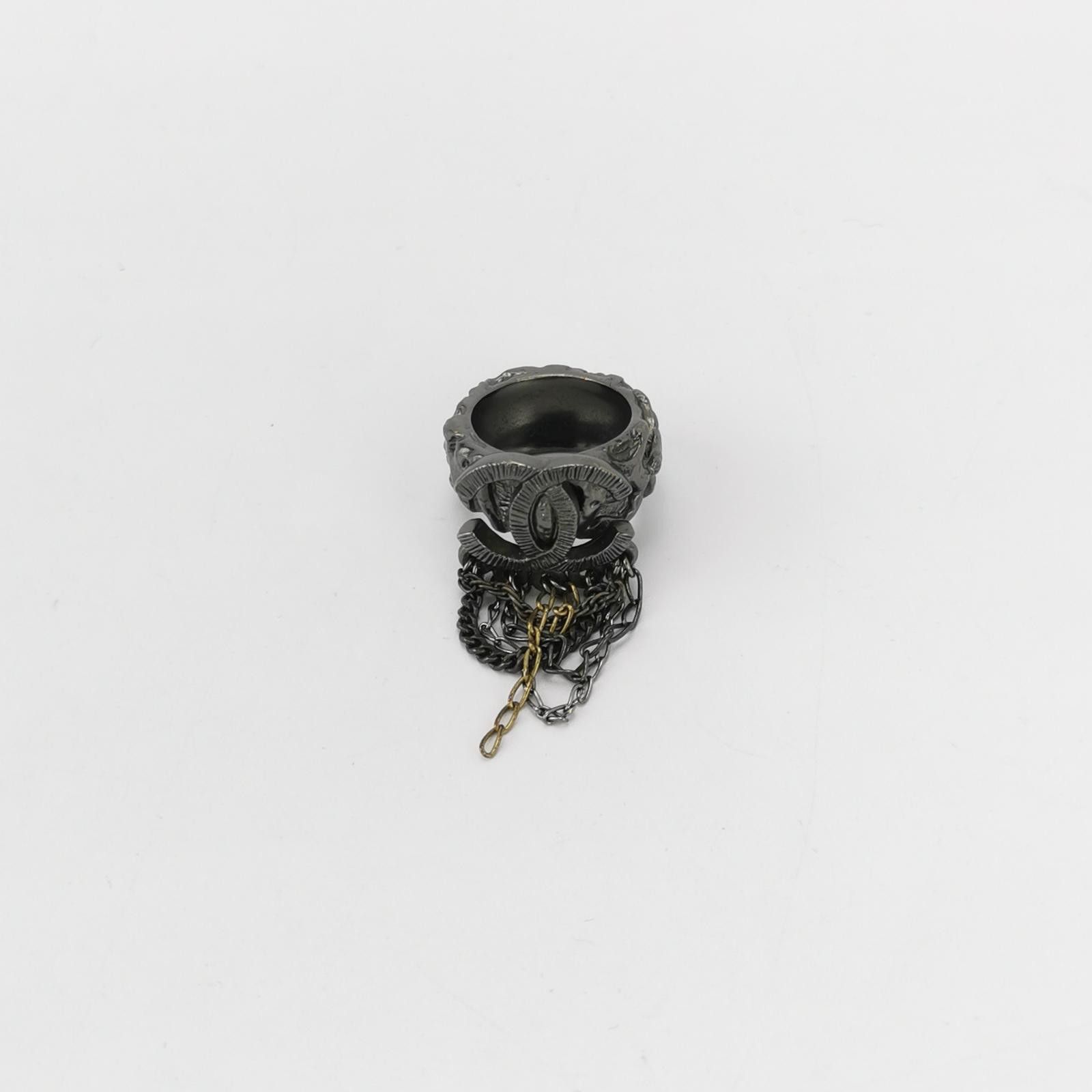 Chanel Chanel Double C Logo Ring Size 15 -z2505 Size ONE SIZE - 2 Thumbnail