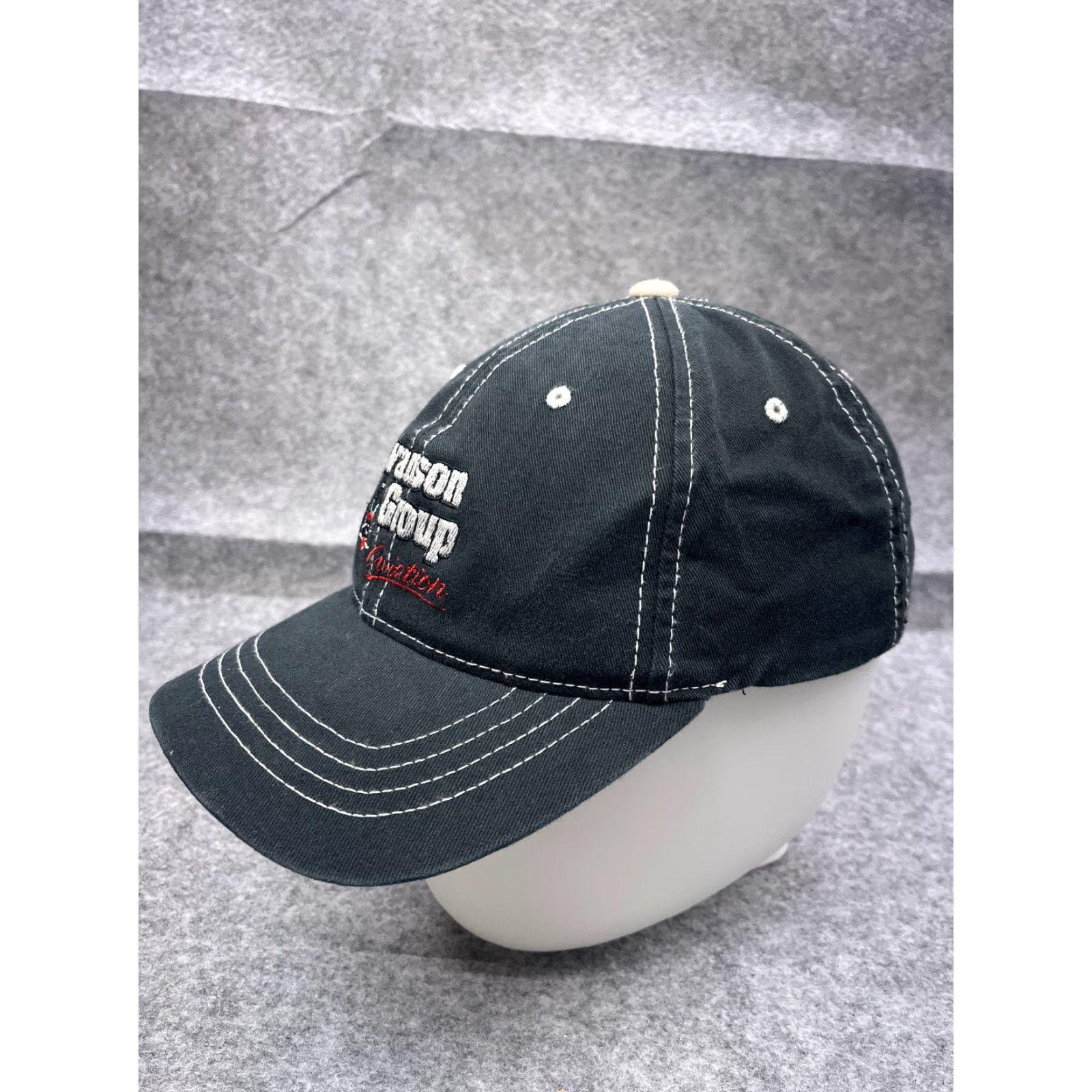 Vintage Flexfit Hat Cap Fitted Adult Medium Black Cotton Blend Stretch Baseball Cap Mens Size ONE SIZE - 4 Thumbnail