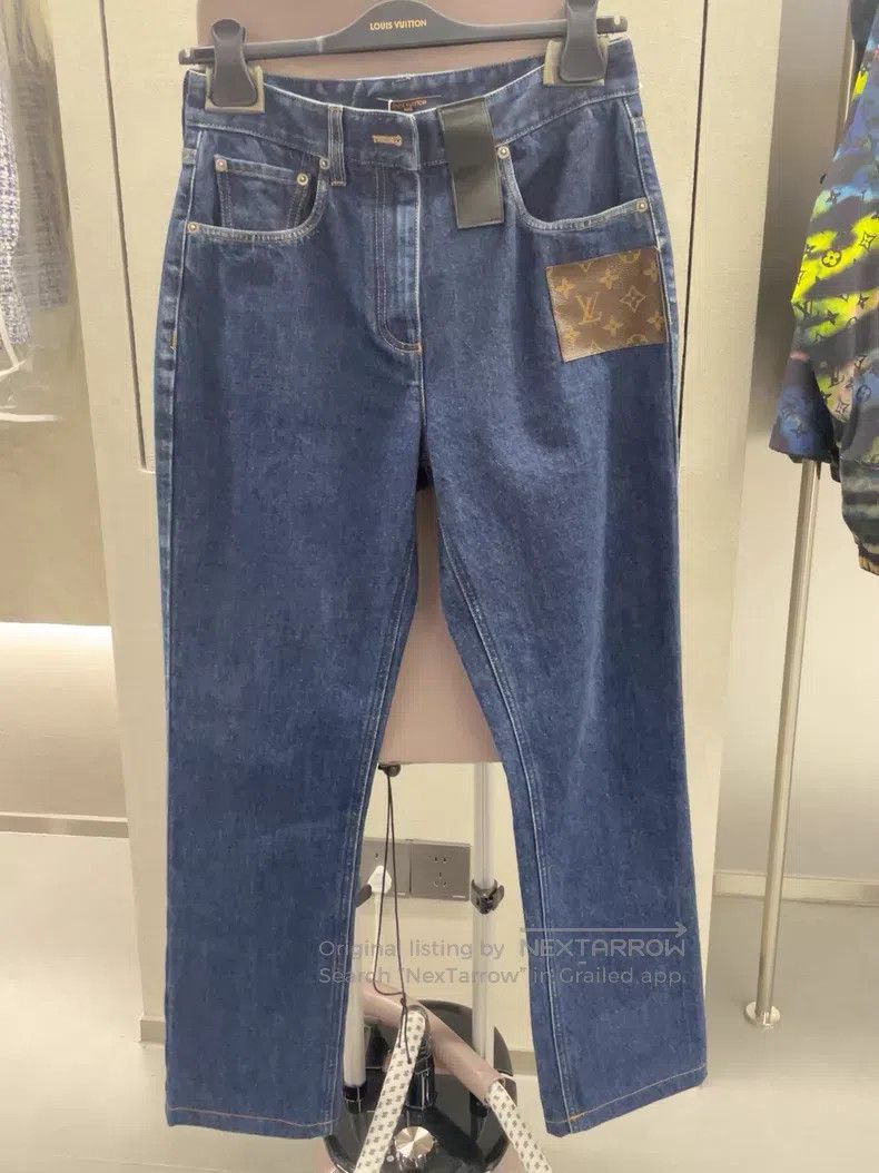 Louis Vuitton Louis Vuitton Blue Printed Jeans Size US 38 / EU 54 - 1 Thumbnail