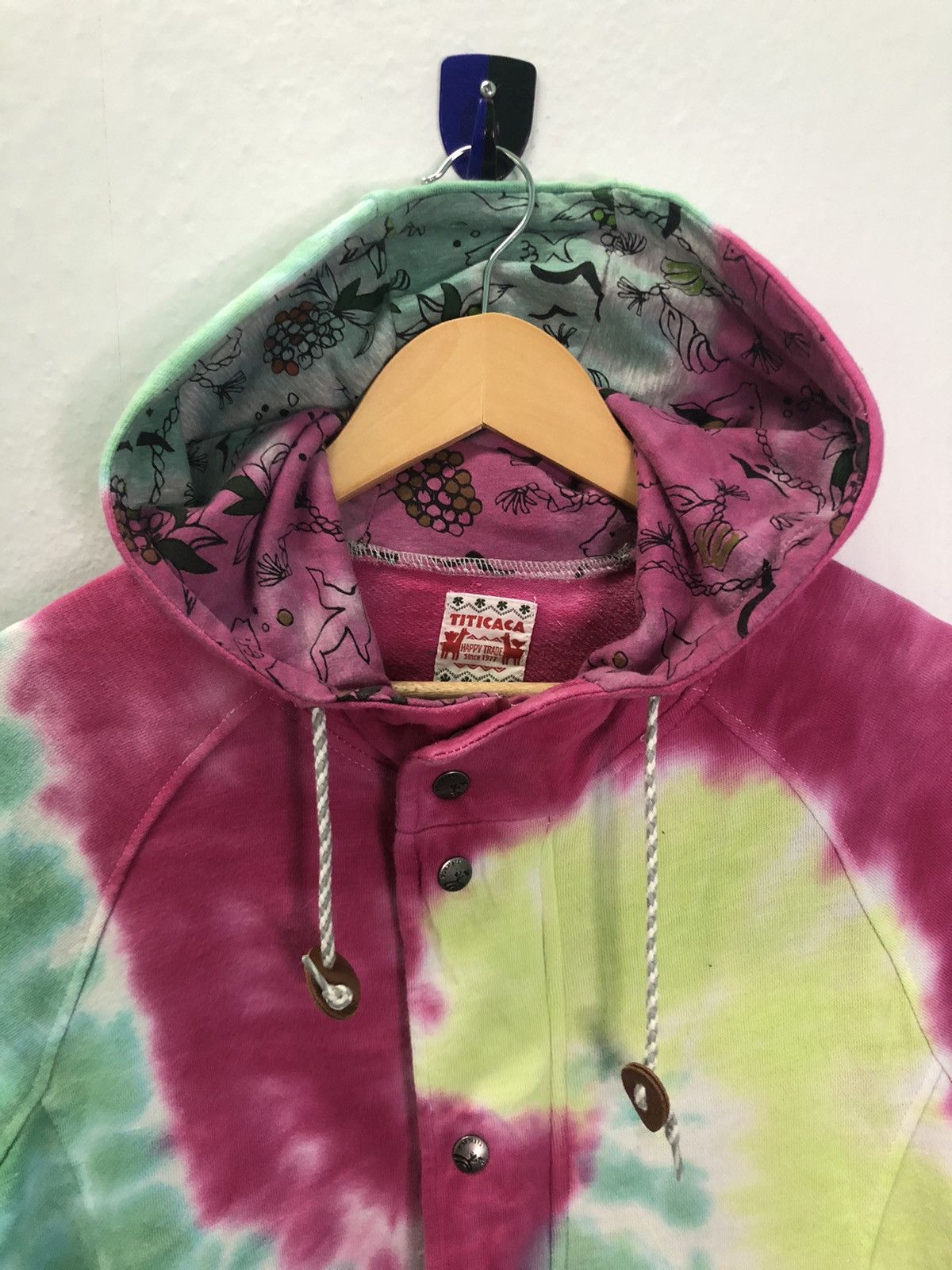 Japanese Brand × Vintage Vintage Titicaca Tie Dye Hoodie Zip Up Size US XS / EU 42 / 0 - 9 Thumbnail