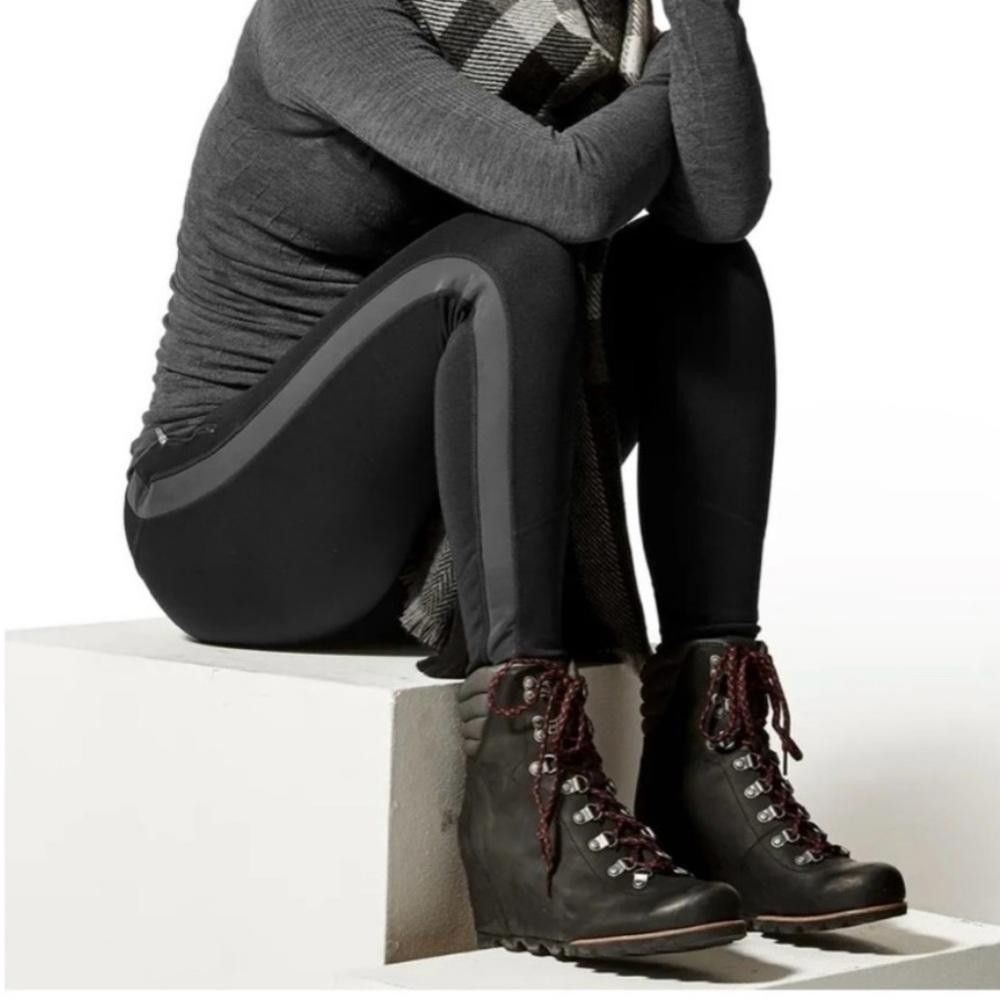 Athleta Athleta Street To Summit Fleece Reflective Leggings Black XL Size 36" / US 14 / IT 50 - 2 Thumbnail