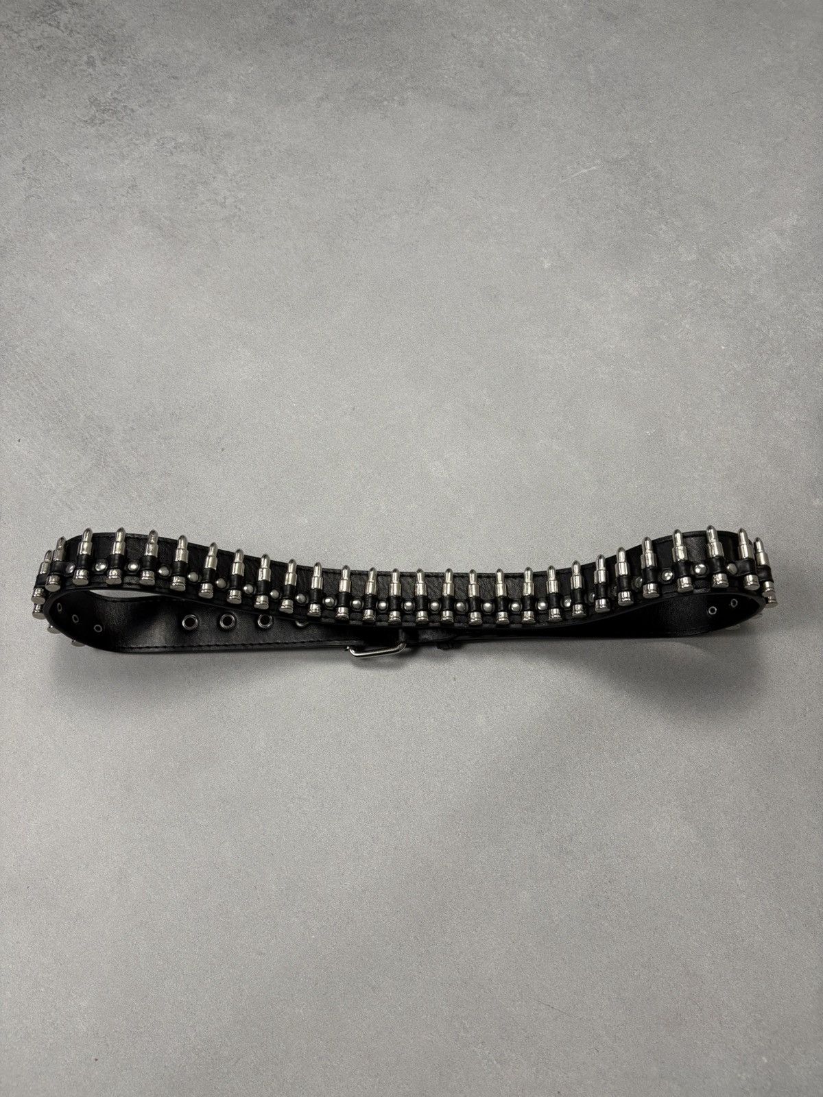 Vintage Retro Punk Belt Bullet Belt Y2K Streetwear Grunge Leather Size ONE SIZE - 2 Thumbnail