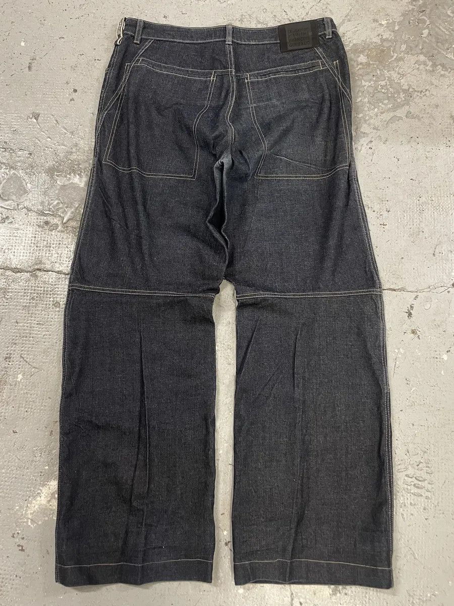 Marithe + Francois Girbaud 1990s Marithé + François Girbaud Navy Brut Large Denim Structured Jeans Size US 34 / EU 50 - 5 Thumbnail