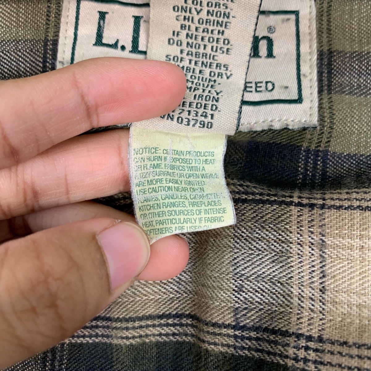 L.L. Bean L.L.BEAN Tartan Lined Work Shirt #1075-C49 Size US XXL / EU 58 / 5 - 14 Thumbnail