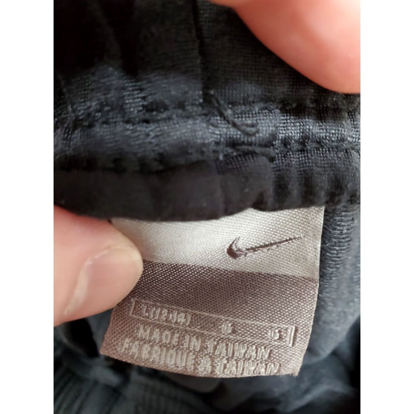 Nike Nike Pants L Black White Stripes Athleisure Track Running Mens Adjustable Drawstring Elastic Waist Pockets Straight Leg 12-14 Sportive Size US 33 - 3 Thumbnail