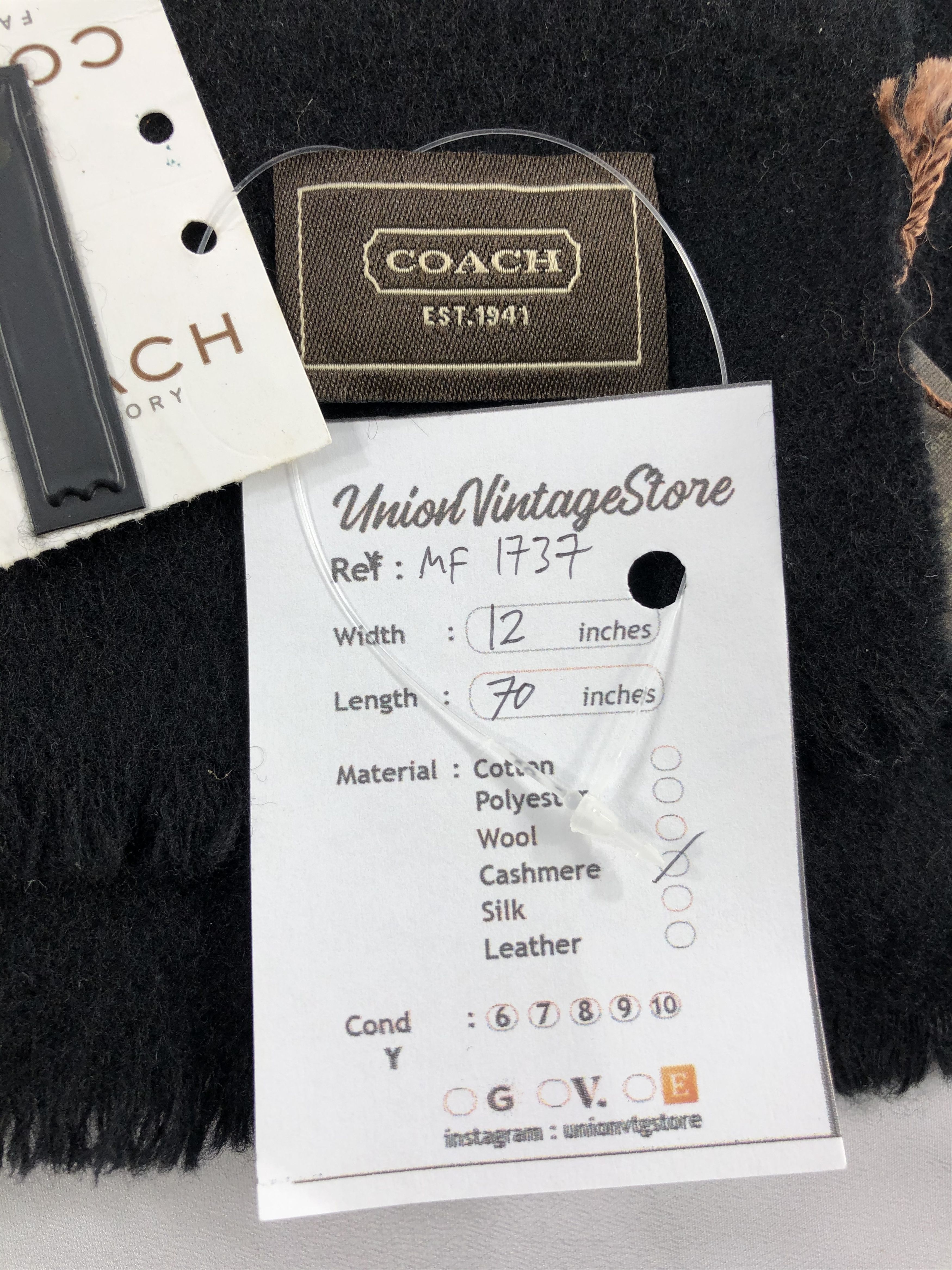 Coach Vintage Coach Scarf/Muffler/Neckwear MF1737 Size ONE SIZE - 6 Thumbnail