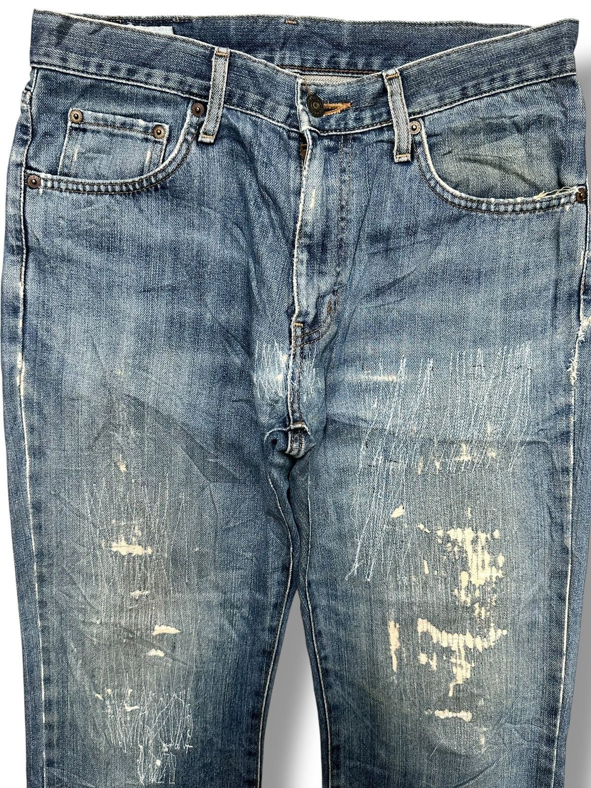 Edwin Vintage Edwin Straight Leg Japan Denim Distressed Light Wash Size US 32 / EU 48 - 2 Thumbnail