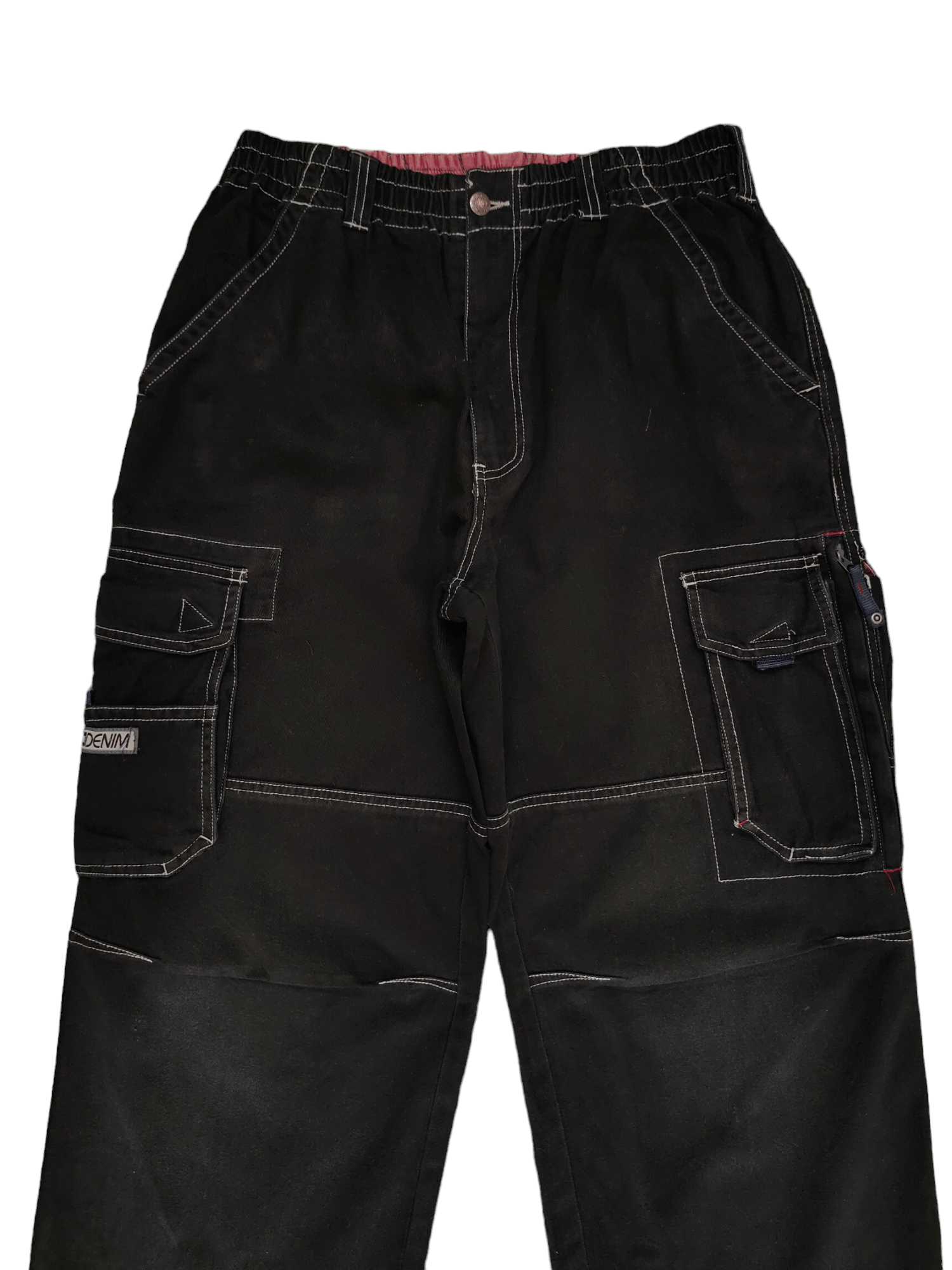 Hobo Baggy Jeans Hobo Multi Pocket Cargo Denim Wide Leg Jnco Size US 33 - 2 Thumbnail