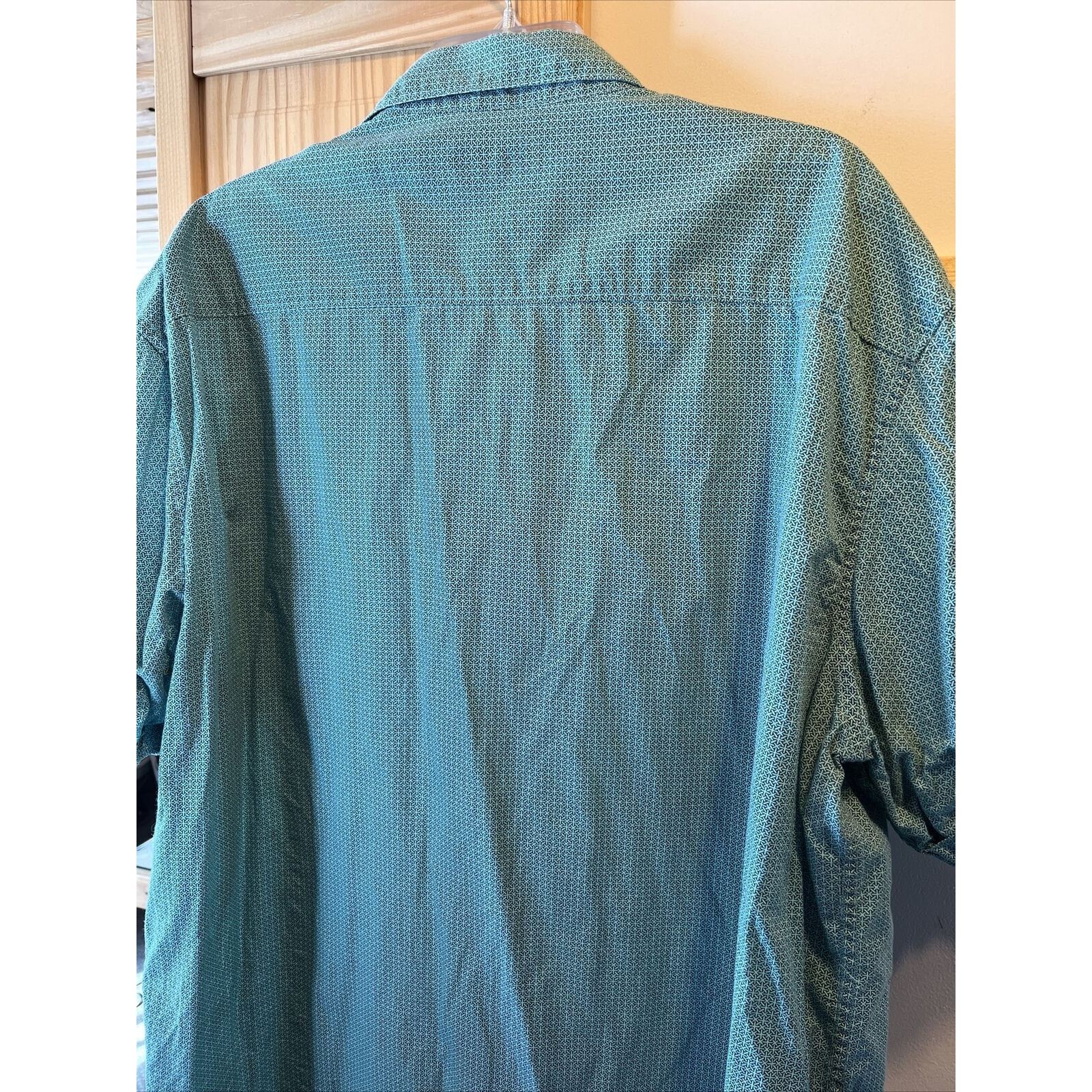Other Across The Pond Men’s 3X Blue Green Button Down Cotton Shirt Size US XXL / EU 58 / 5 - 14 Thumbnail