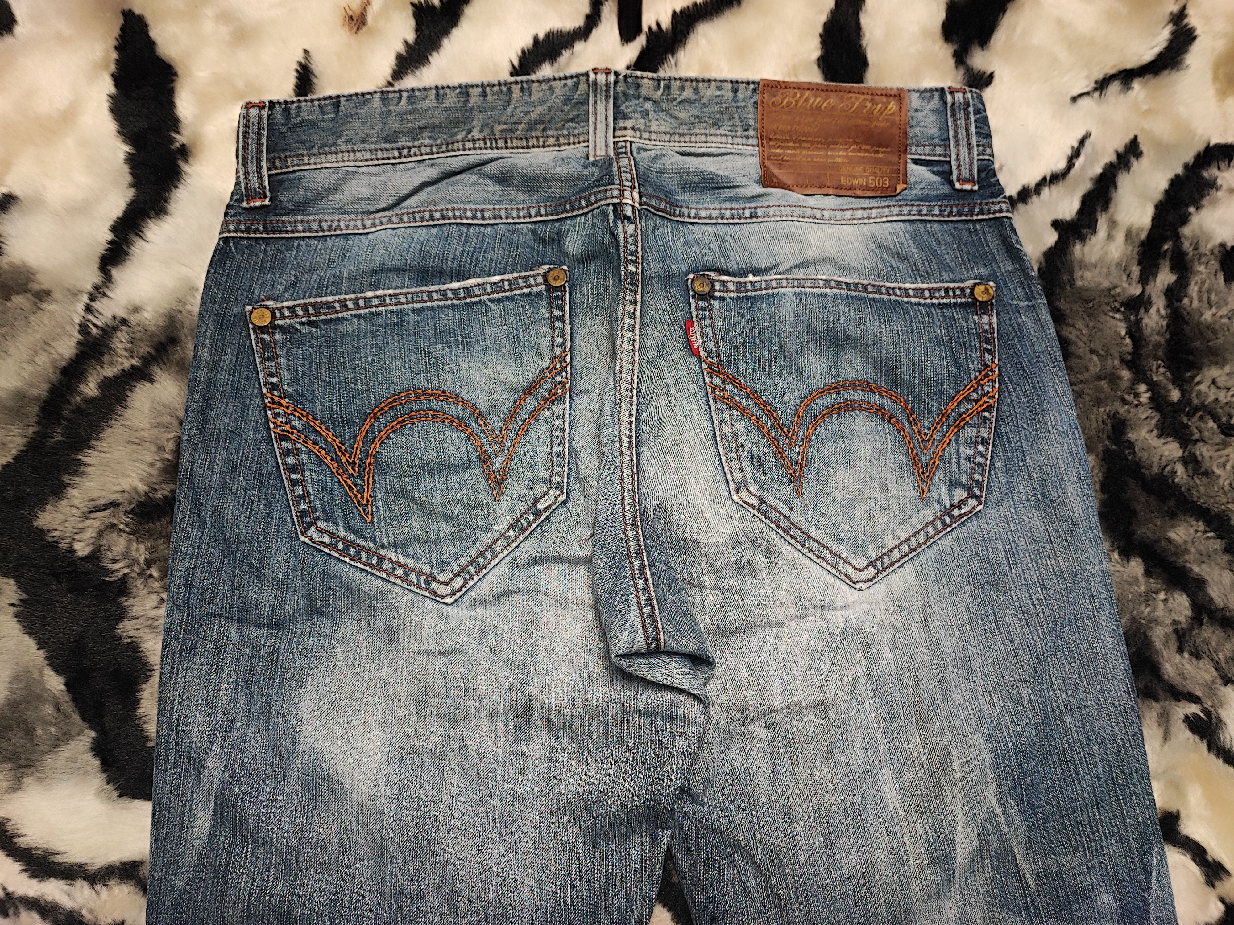 Edwin Edwin 503 Blue Trip Japan Distressed Jeans Size US 33 - 15 Thumbnail