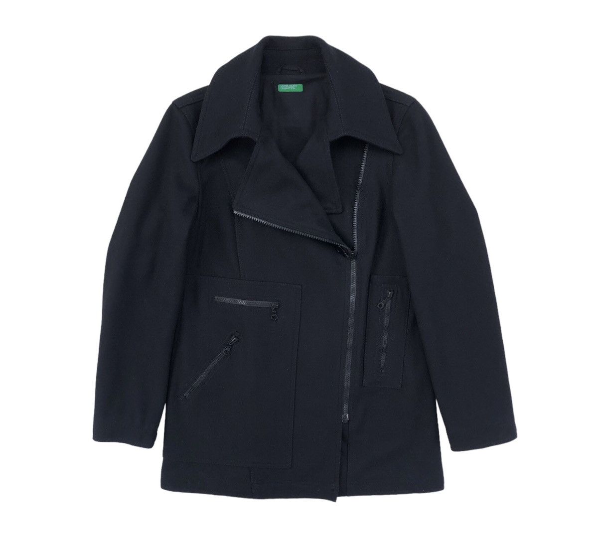 Benetton Grails‼️United Colors Benetton Zipper Blazer suit slim black Size US M / EU 48-50 / 2 - 11 Thumbnail