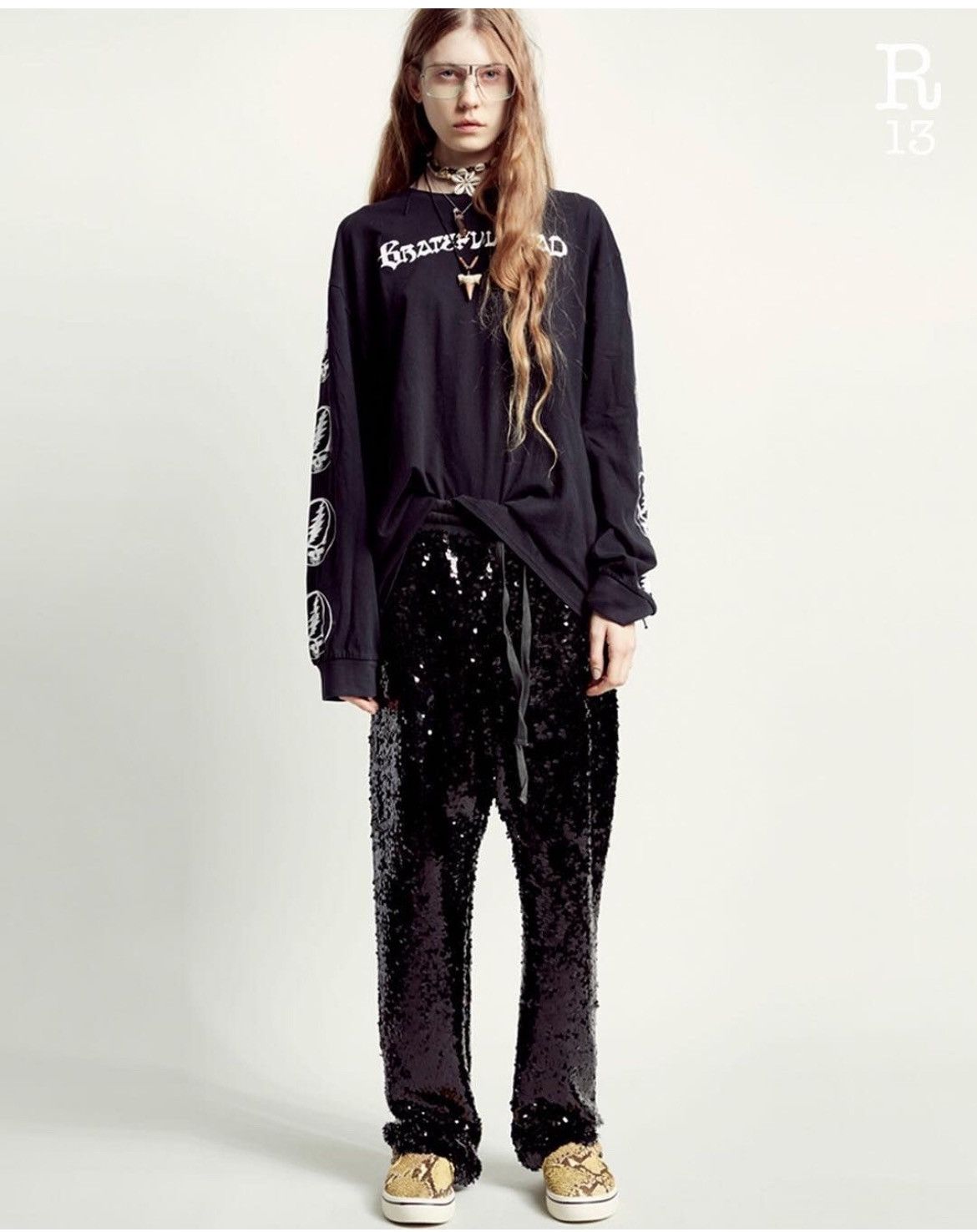 R13 Sequin Harem pants Black. XS Size 26" / US 2 / IT 38 - 1 Thumbnail