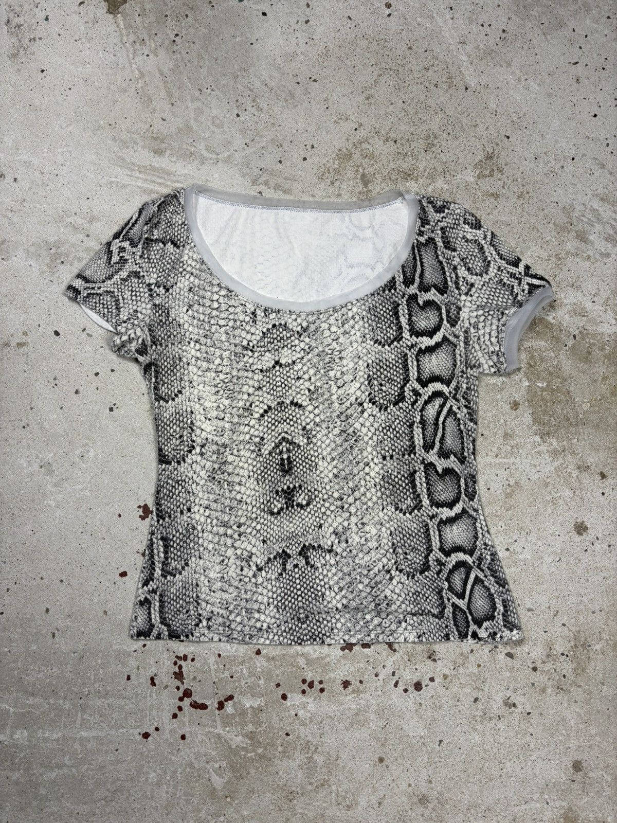 Roberto Cavalli Vintage 2000s Roberto Cavalli Snake Skin Print Set Skirt Size 29" - 4 Thumbnail