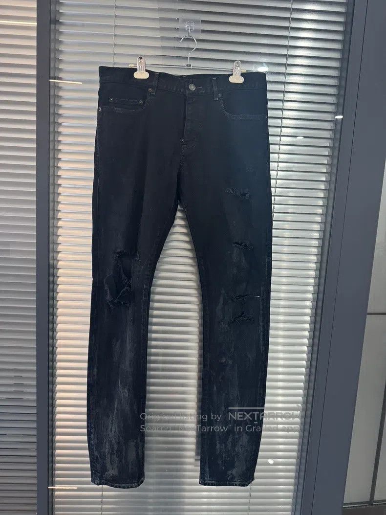 Saint Laurent Paris Saint Laurent Paris Black Large Destroyed Ripped Jeans Size US 32 / EU 48 - 1 Thumbnail