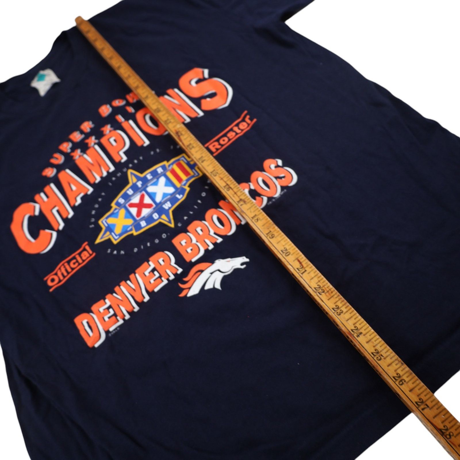 NFL × Vintage Vintage 90s Denver Broncos Champions Roster Graphic T Shirt Size US L / EU 52-54 / 3 - 7 Thumbnail